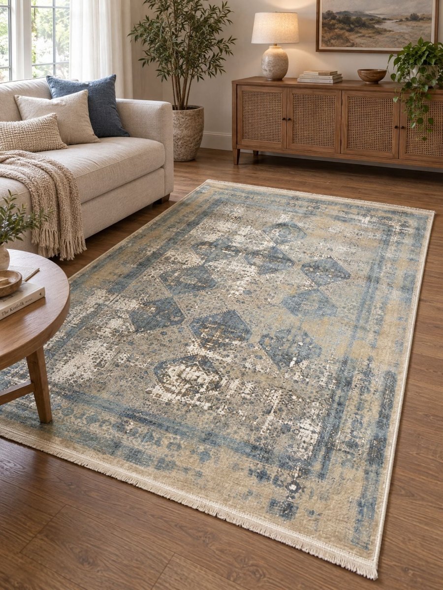 Zarafshan Nevy Blue Carpet - Art and craft furniture