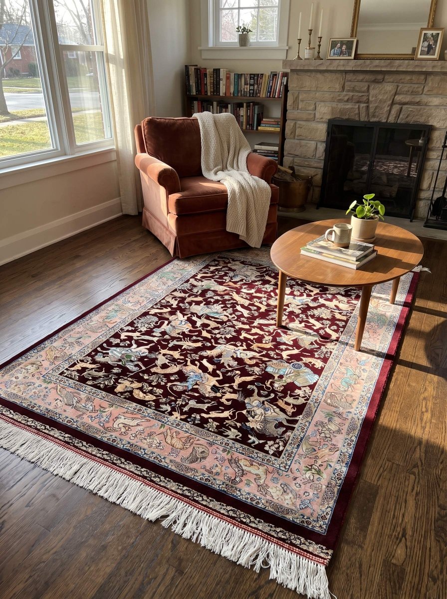 Zarin Burgandy Red Carpet - Art and craft furniture
