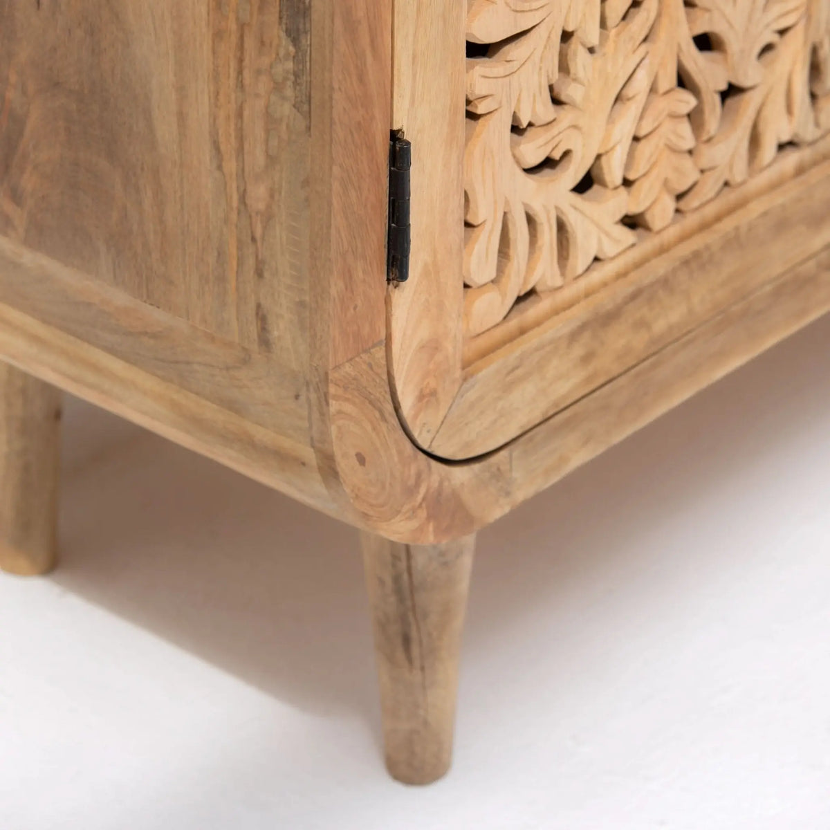 Zenvia Wooden Carving Four Door Sideboard - Art and craft furniture