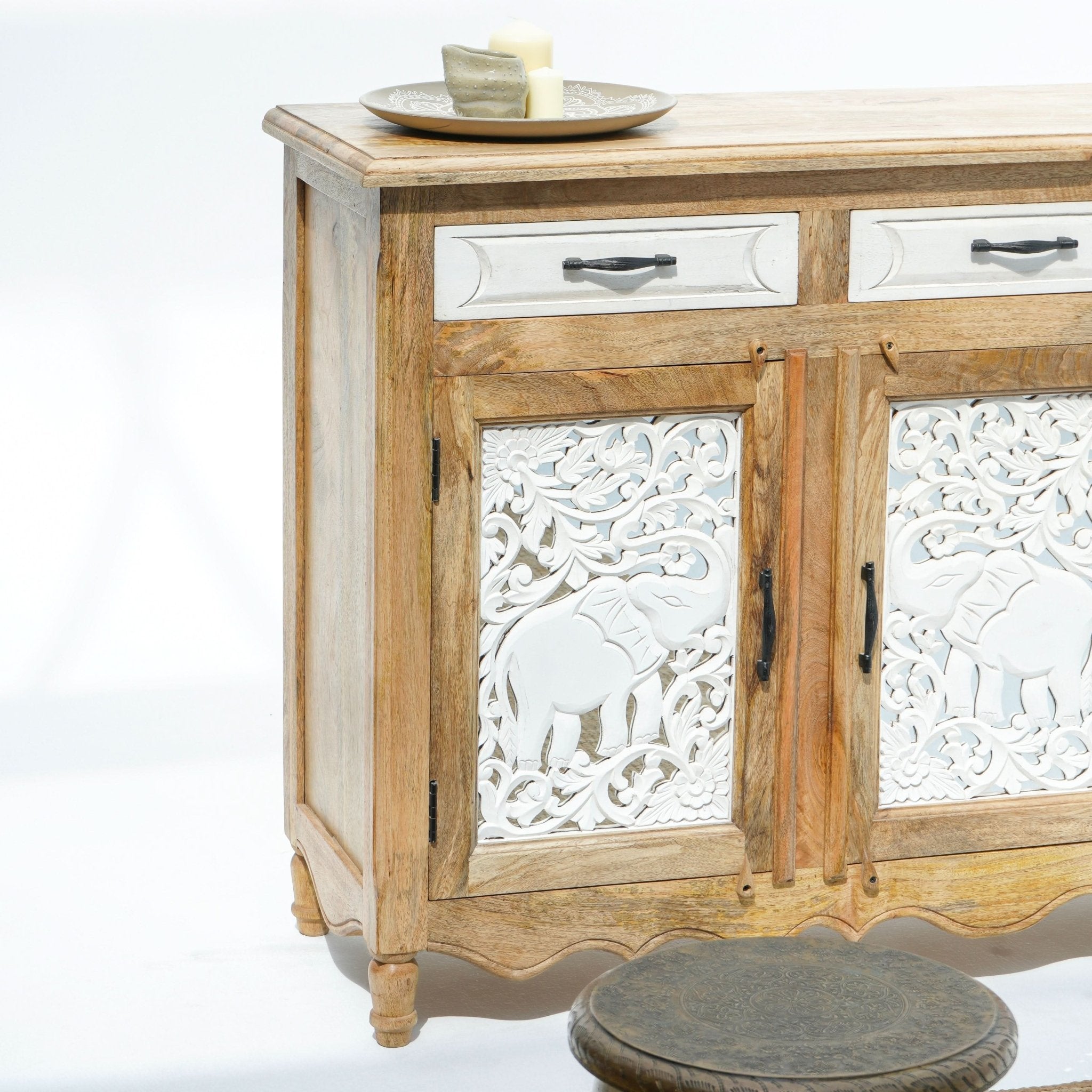 ZERRA THREE DOOR THREE DRAWER SIDEBOARD - Art and craft furniture