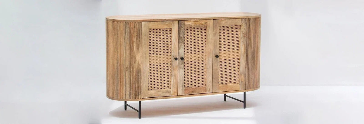 How to Style a Wooden Sideboard Without Making It Look Cluttered - Art and craft furniture