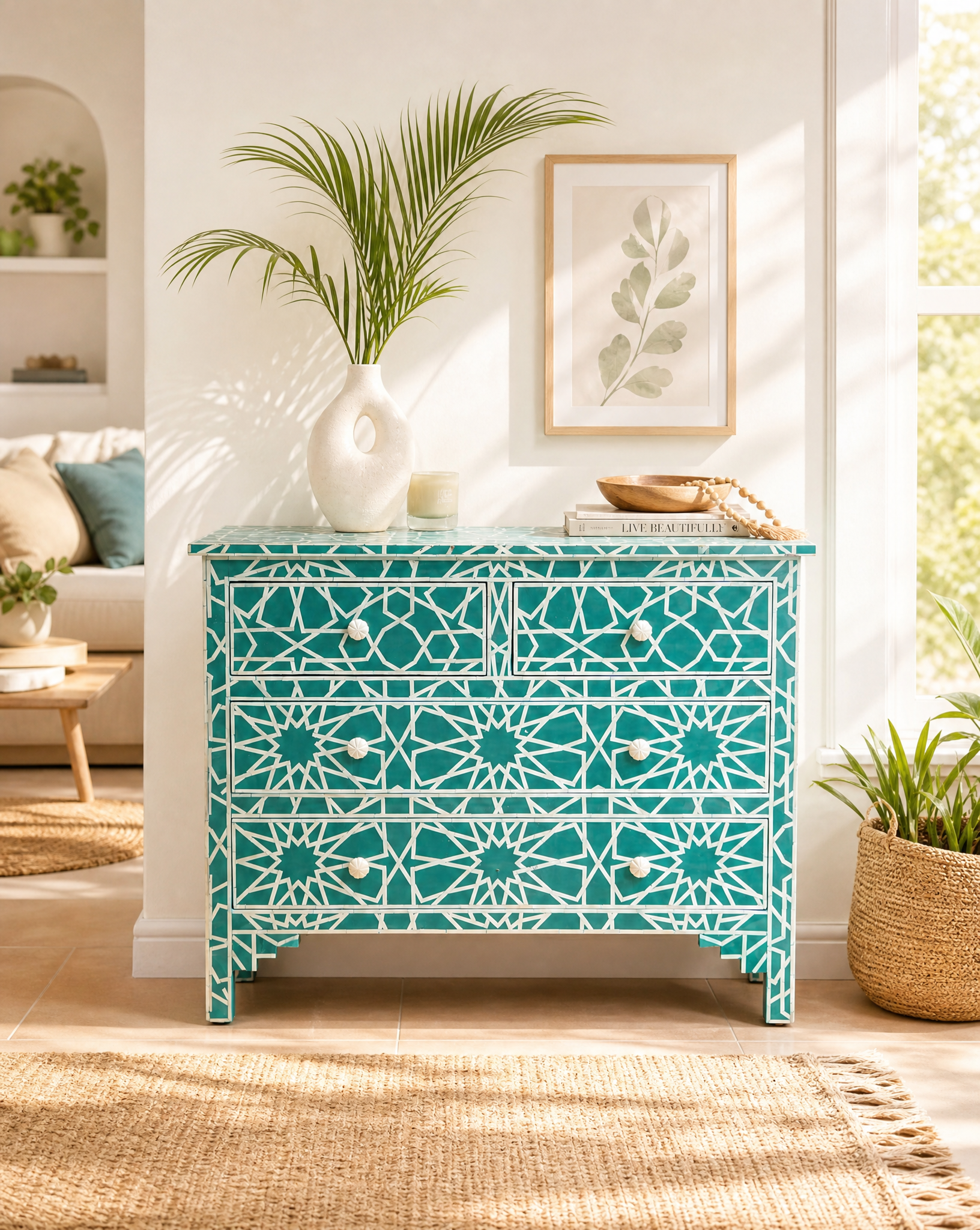 Mother Of Pearl Drawer Chest