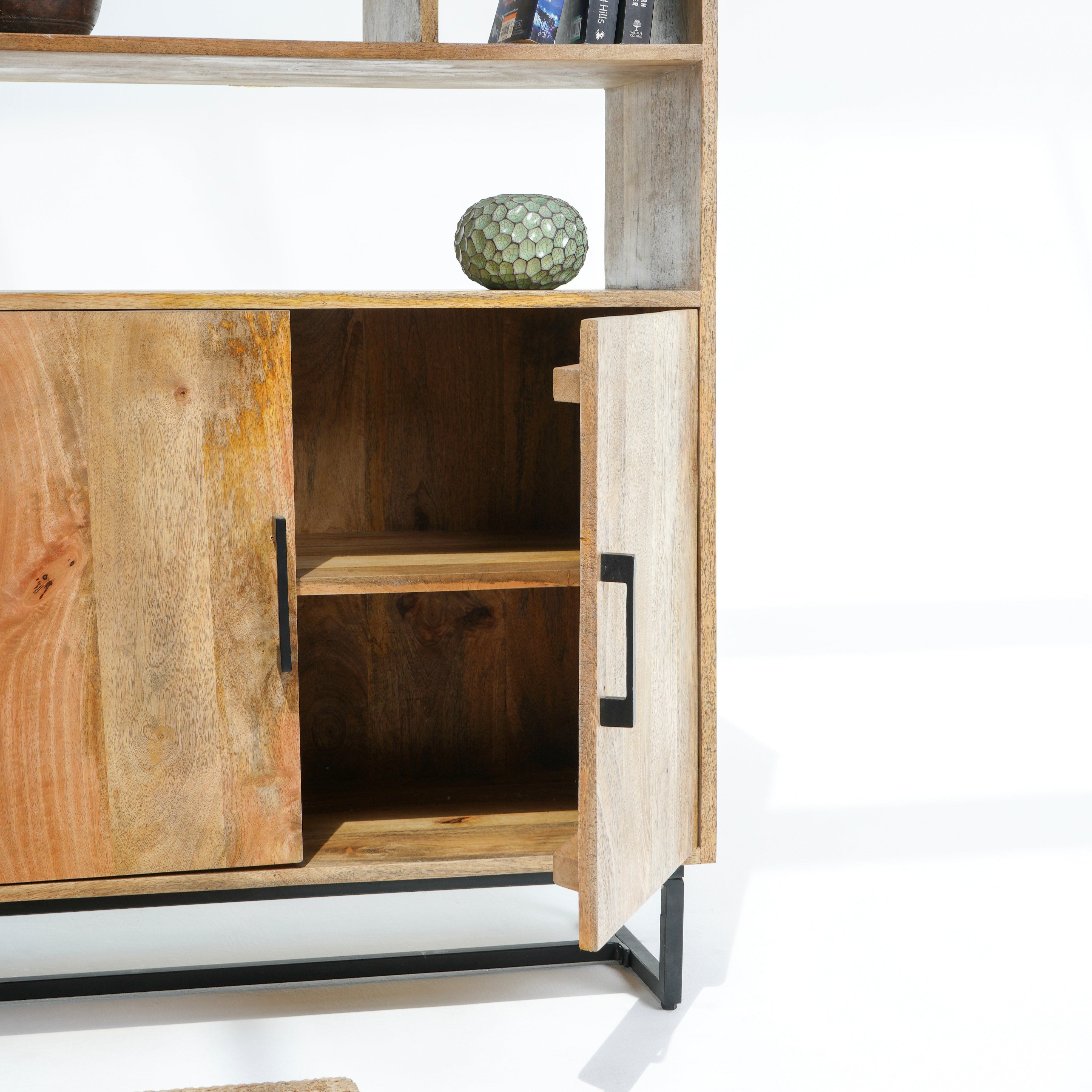 Rome Reads Industrial Two-Door Bookshelf