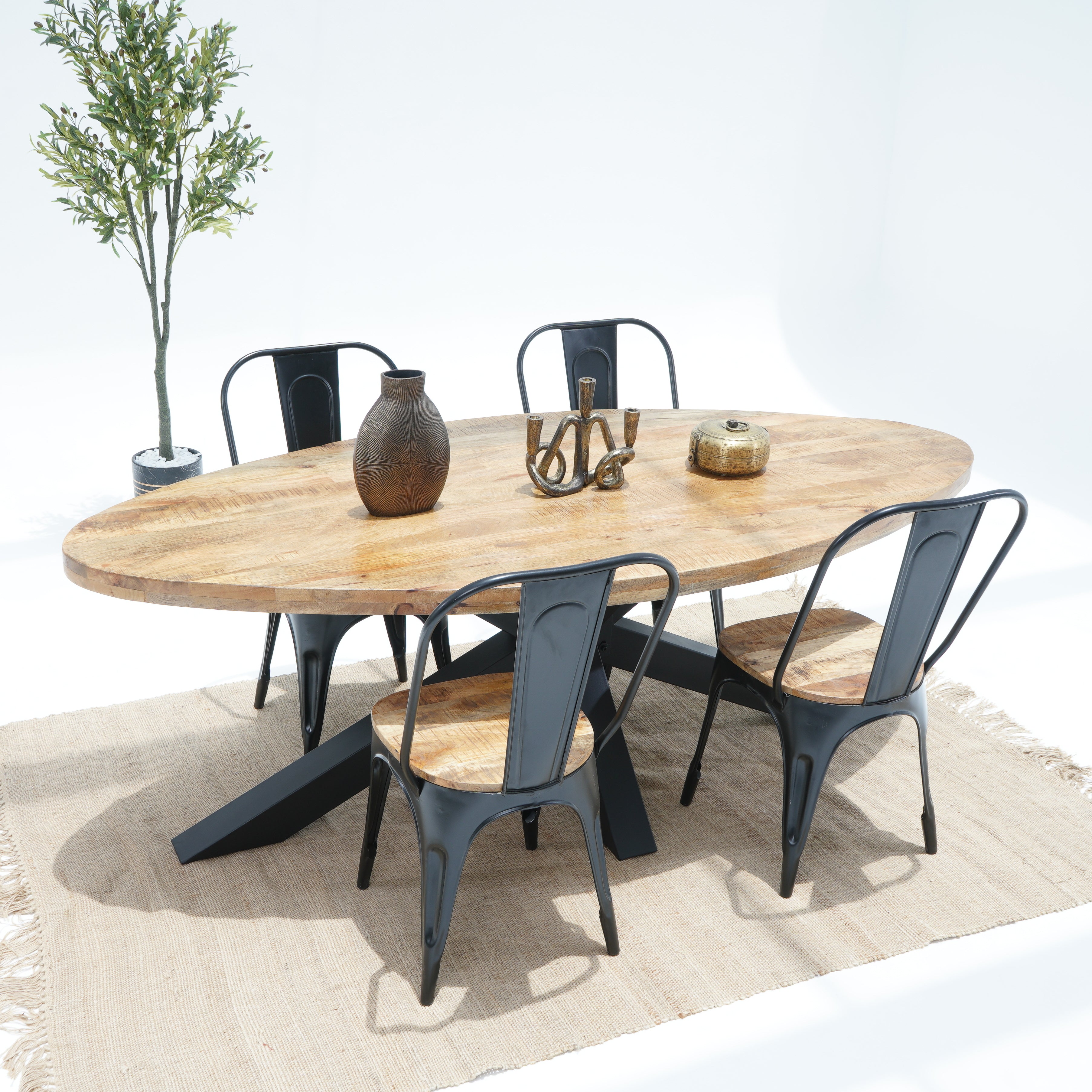 Barcelona Breeze Oval Top  Dining Table