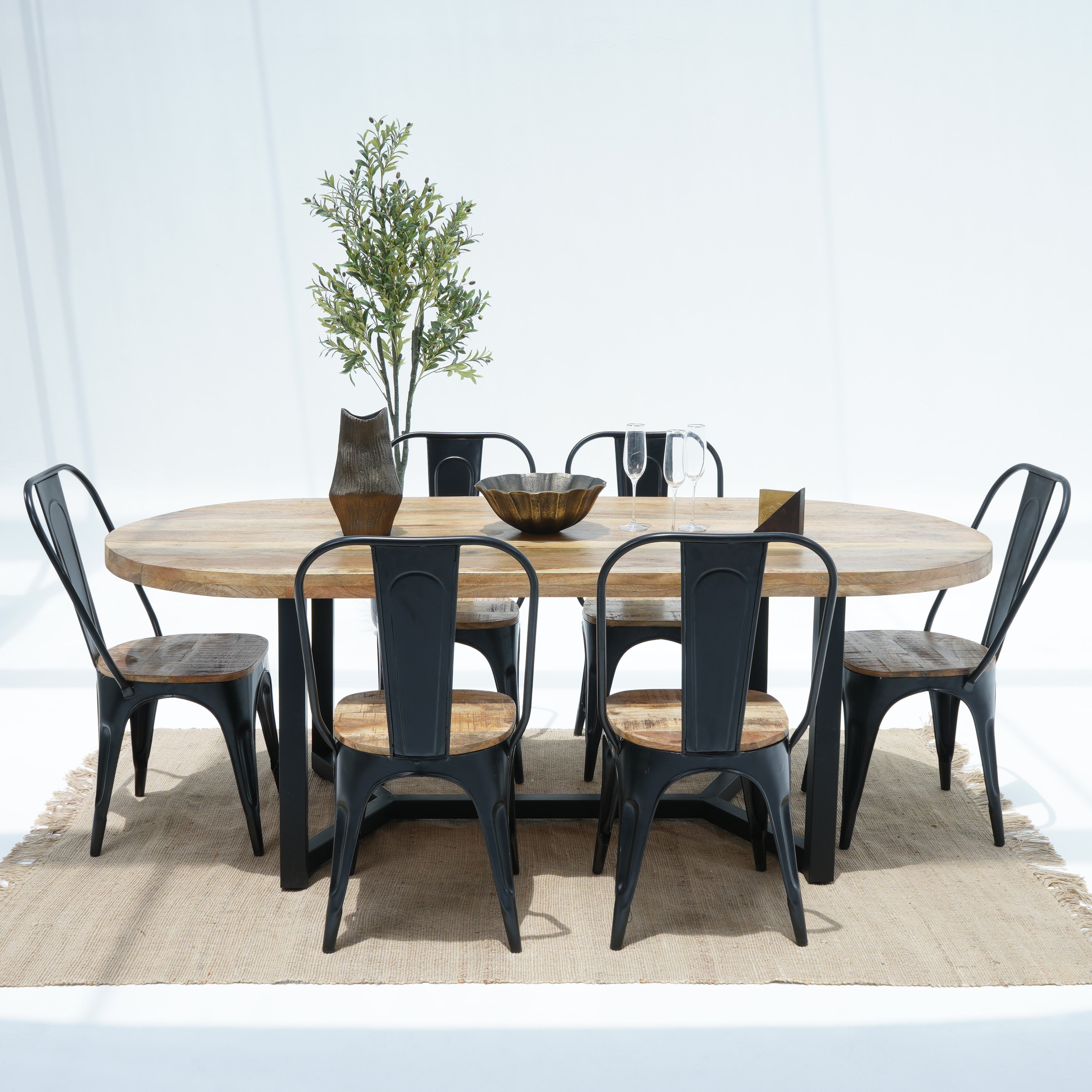 Barcelona Breeze Oval Top  Dining Table