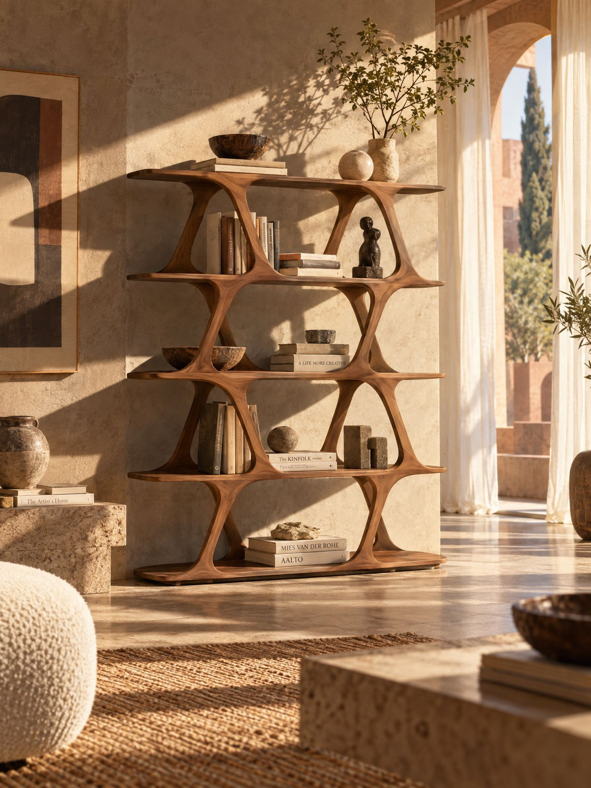 Arvello Wooden Bookshelf Art and craft furniture