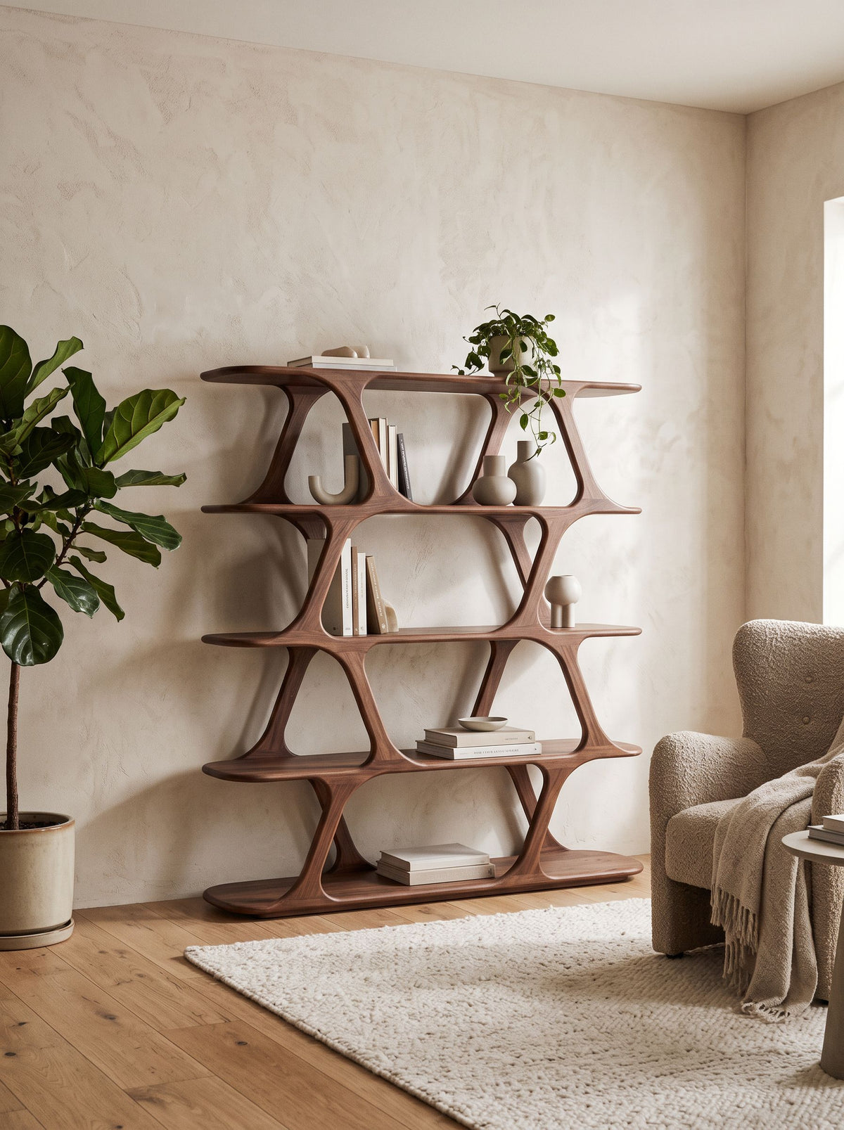 Arvello Wooden Bookshelf Art and craft furniture