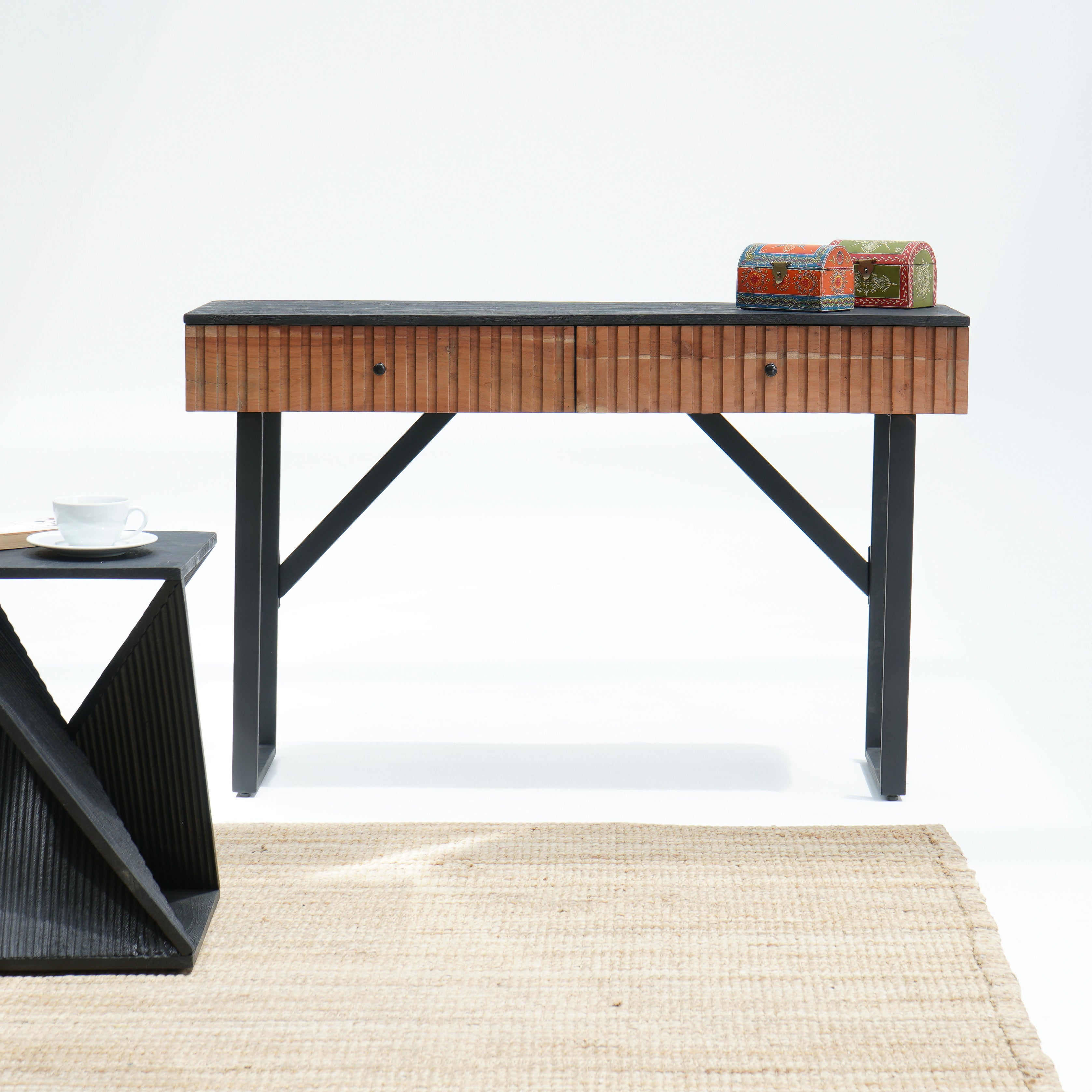 FLORENCE ACASIA TWO DRAWER CONSOLE TABLE