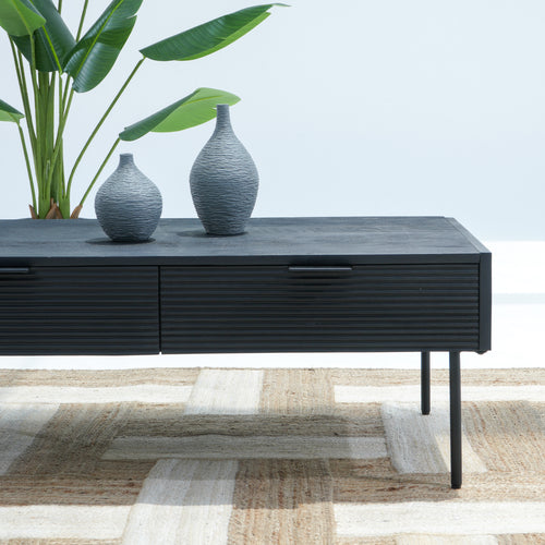 WOODEN SYNERGY TWO DRAWER COFFEE TABLE