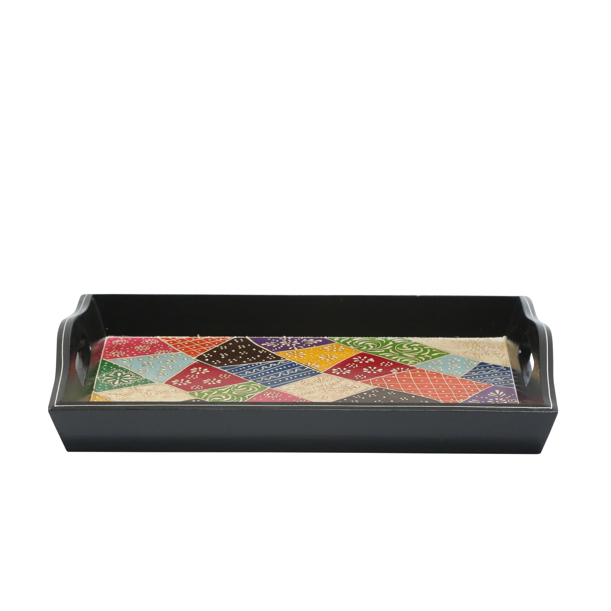 WOODEN TRAY SET OF THREE