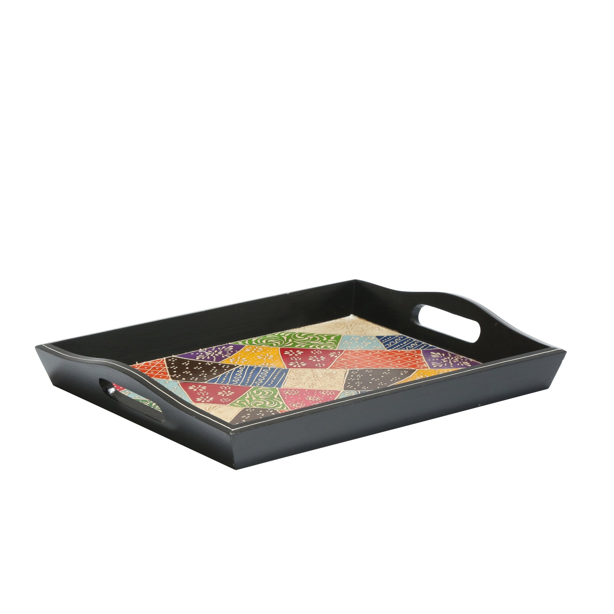 WOODEN TRAY SET OF THREE