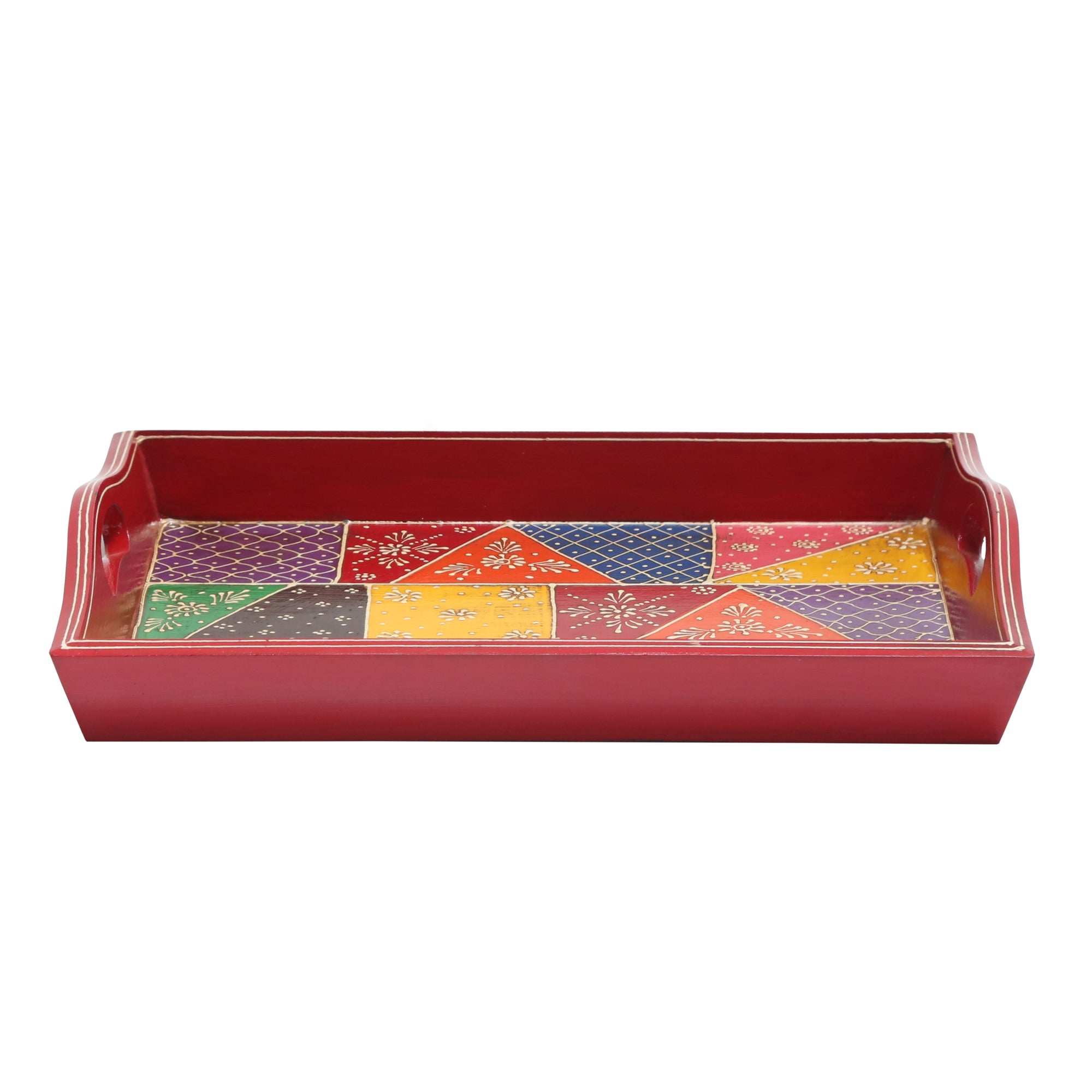 WOODEN TRAY SET OF THREE