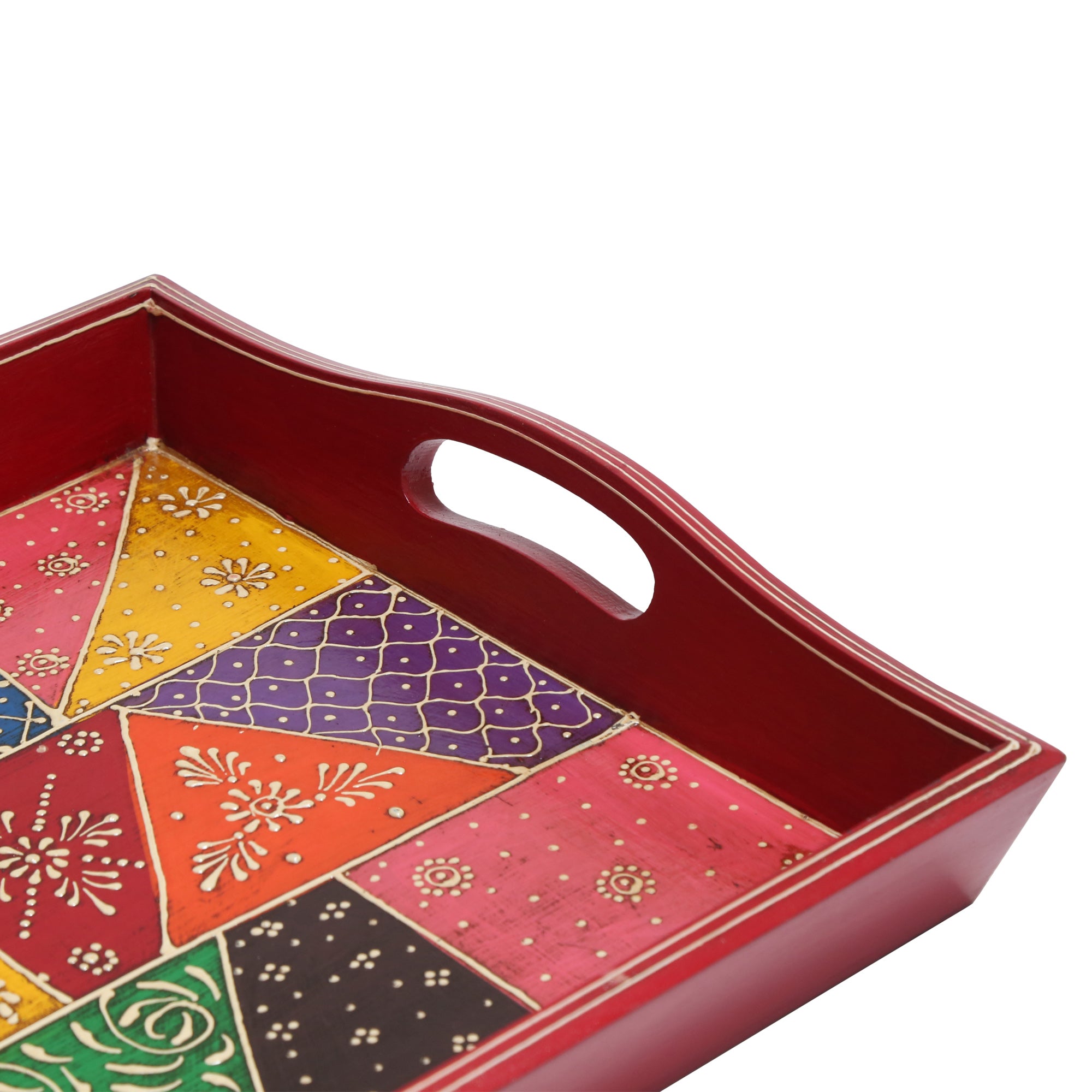 WOODEN TRAY SET OF THREE