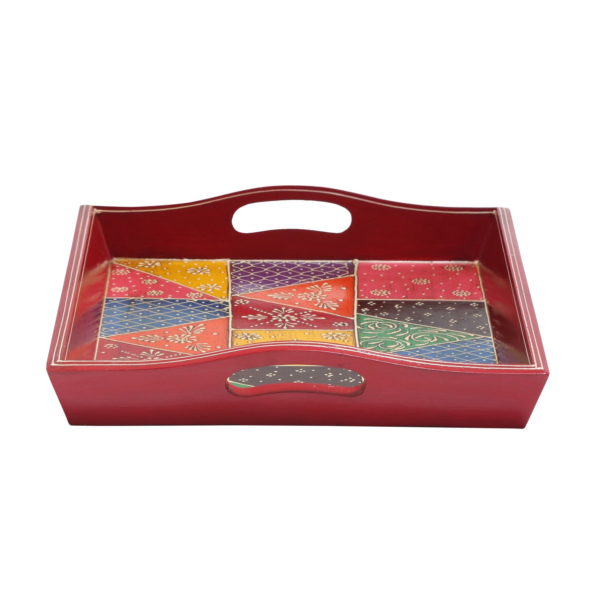 WOODEN TRAY SET OF THREE