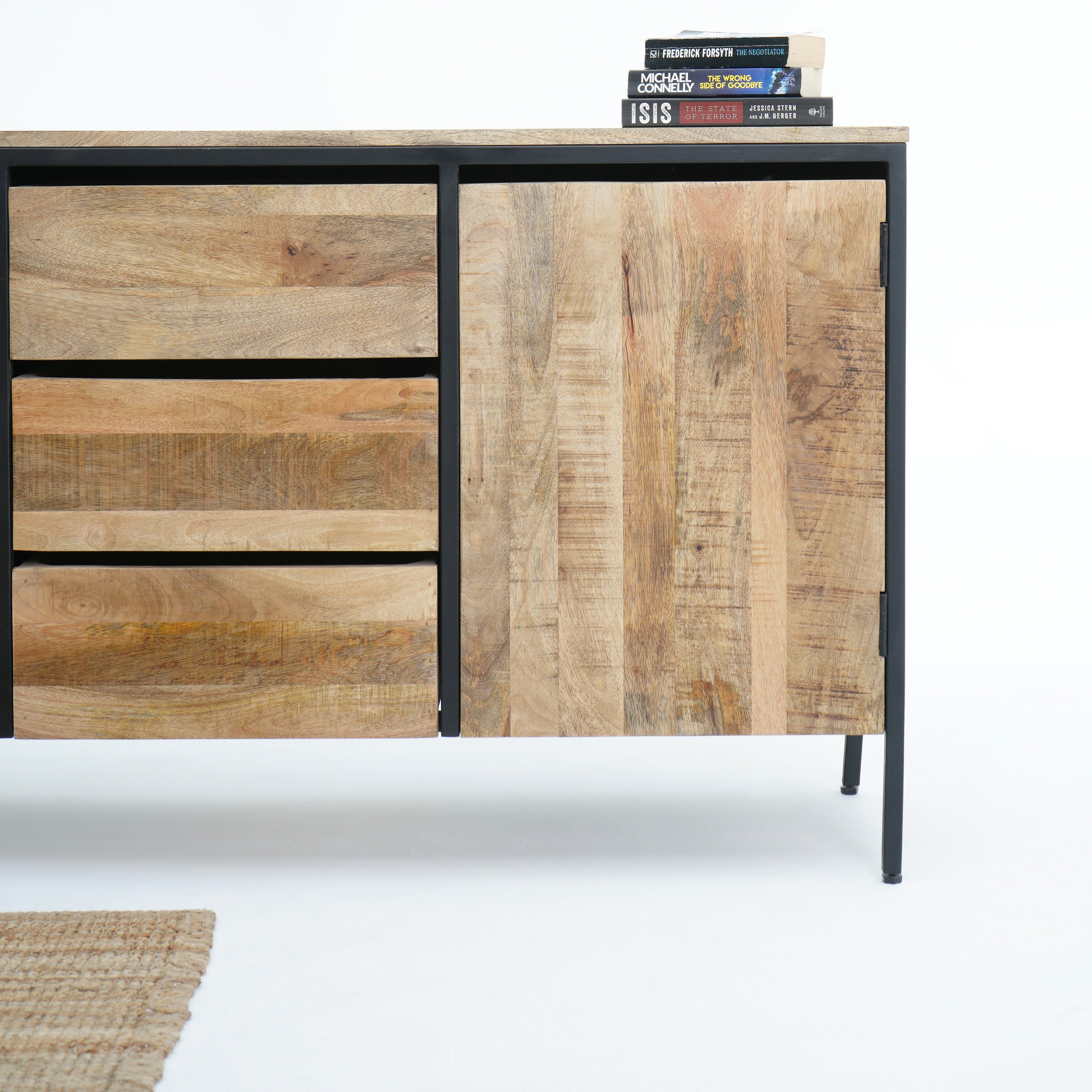 Steelwood Three Drawer two Door Sideboard