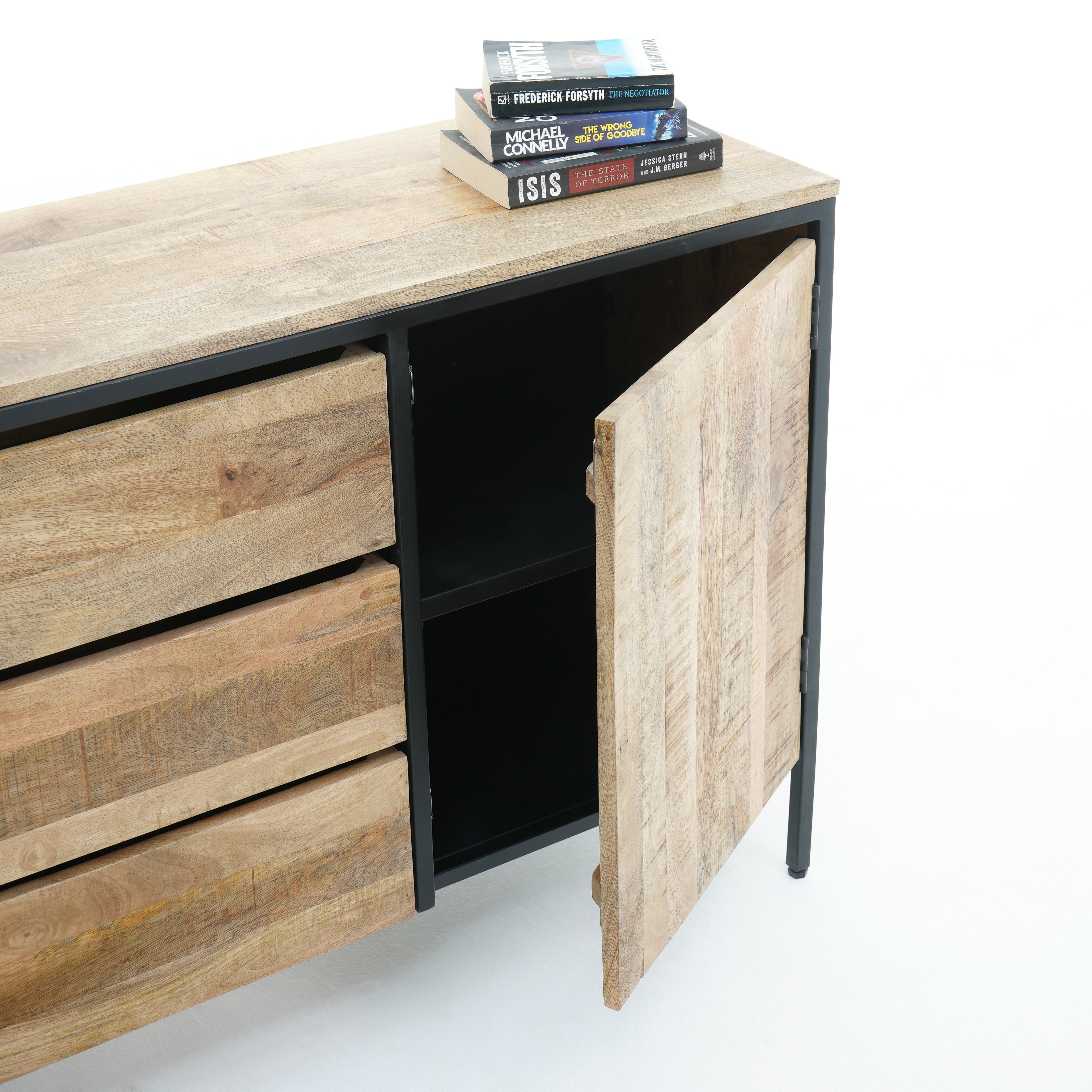 Steelwood Three Drawer two Door Sideboard