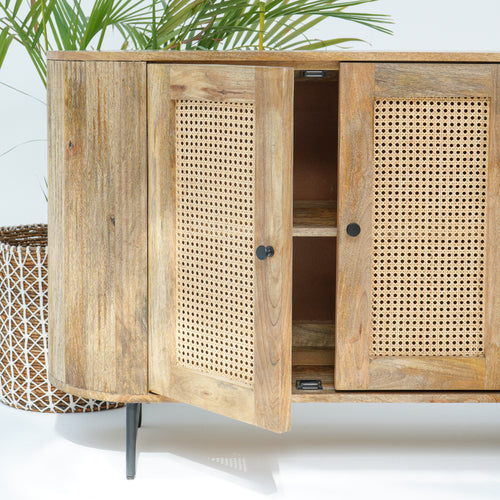 WINDSOR CANE FOUR DOOR SIDEBOARD