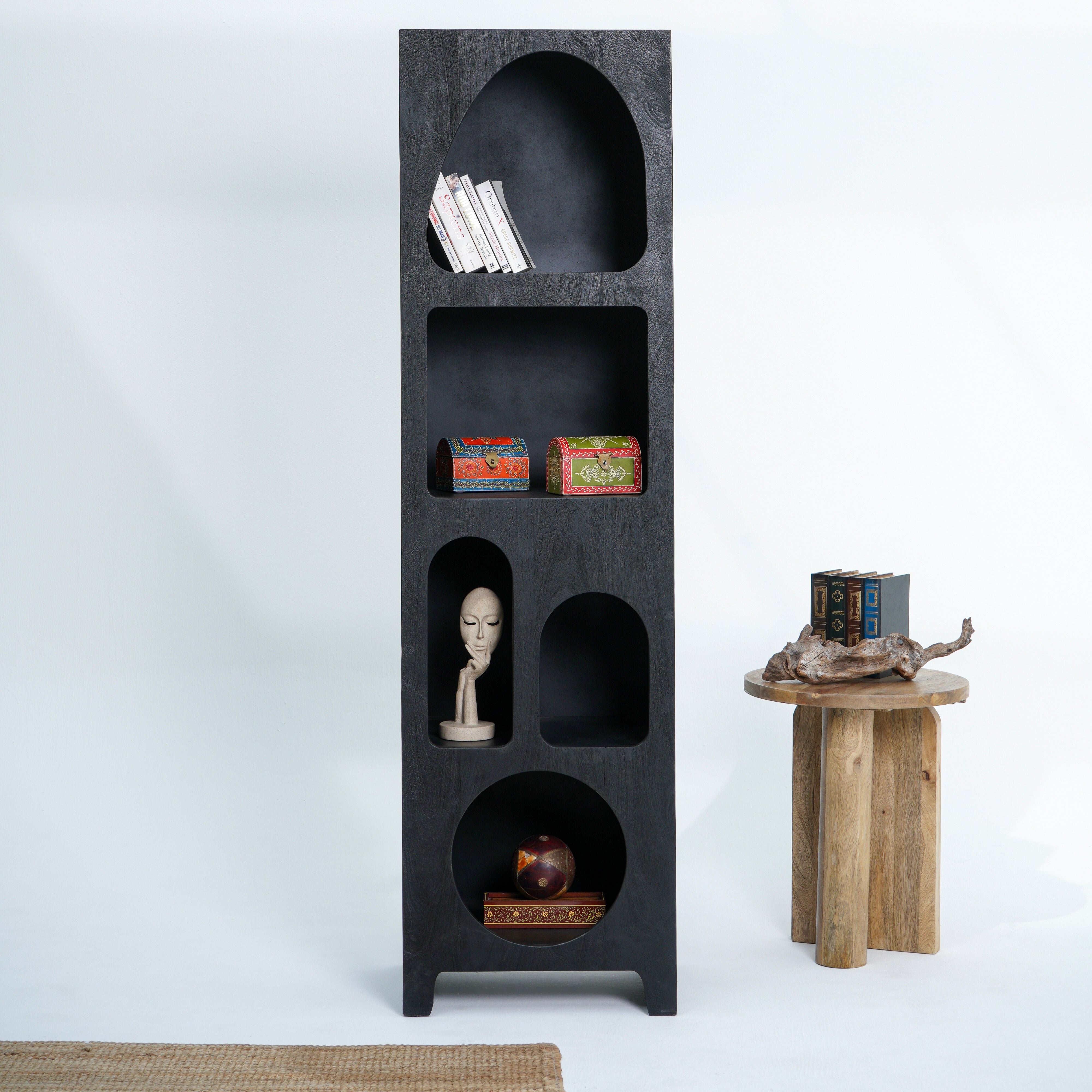 Athens Black Open Bookshelf