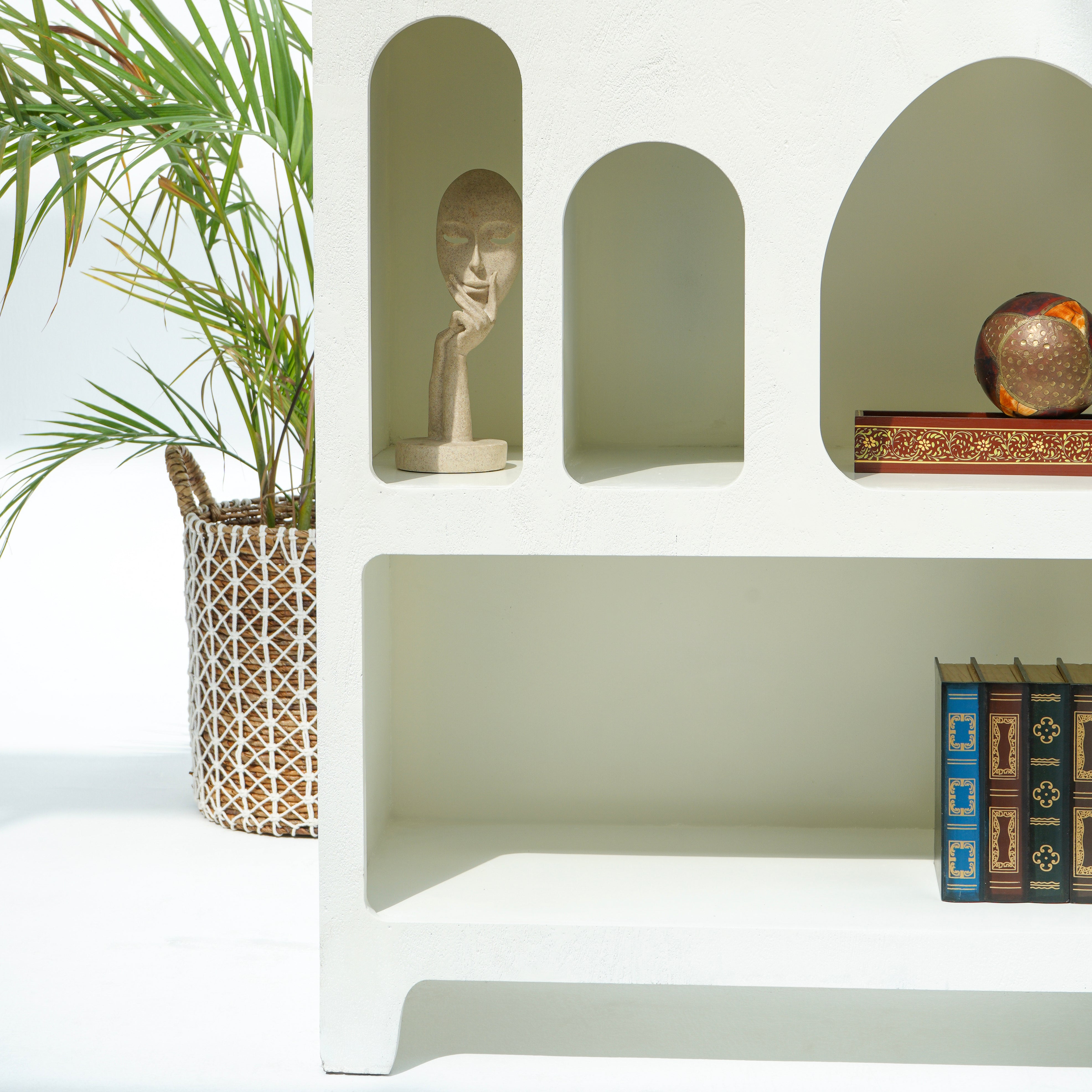 Warsaw White Open Bookshelf