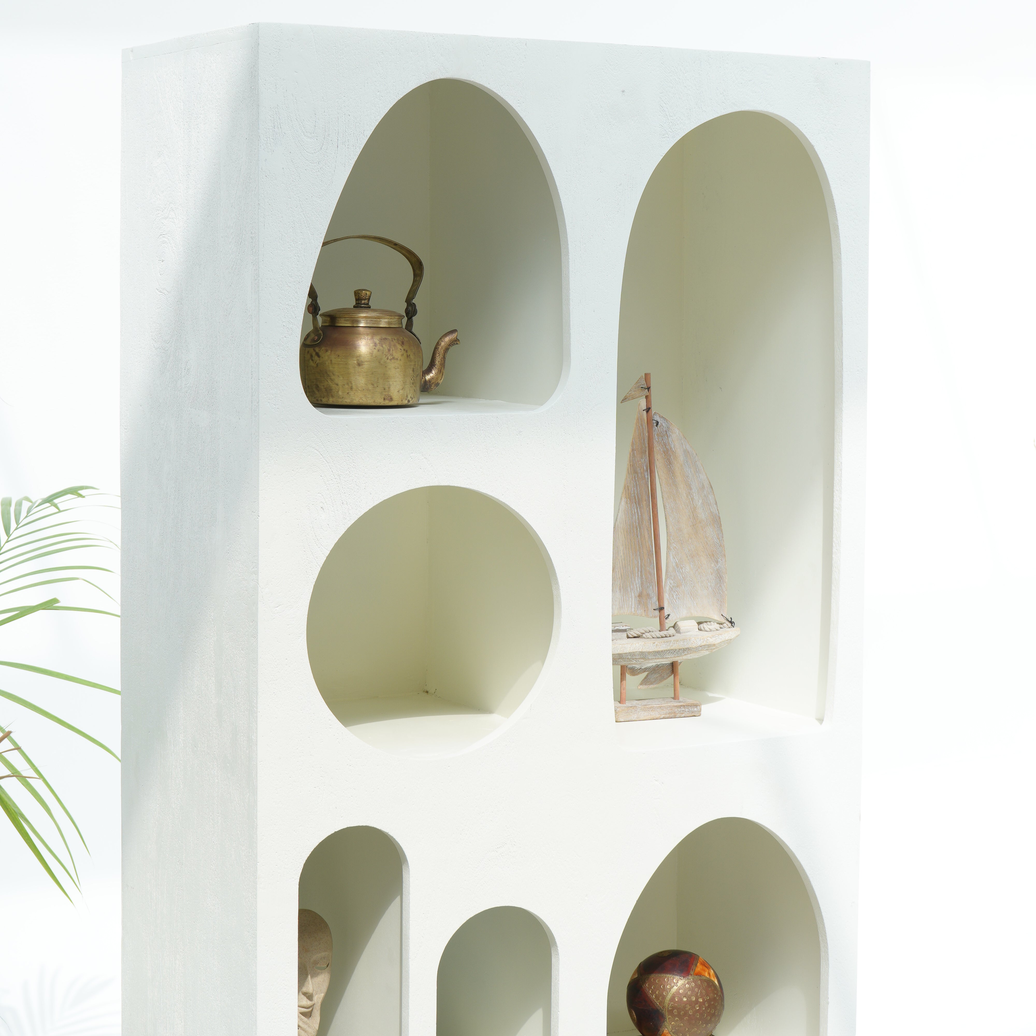 Warsaw White Open Bookshelf
