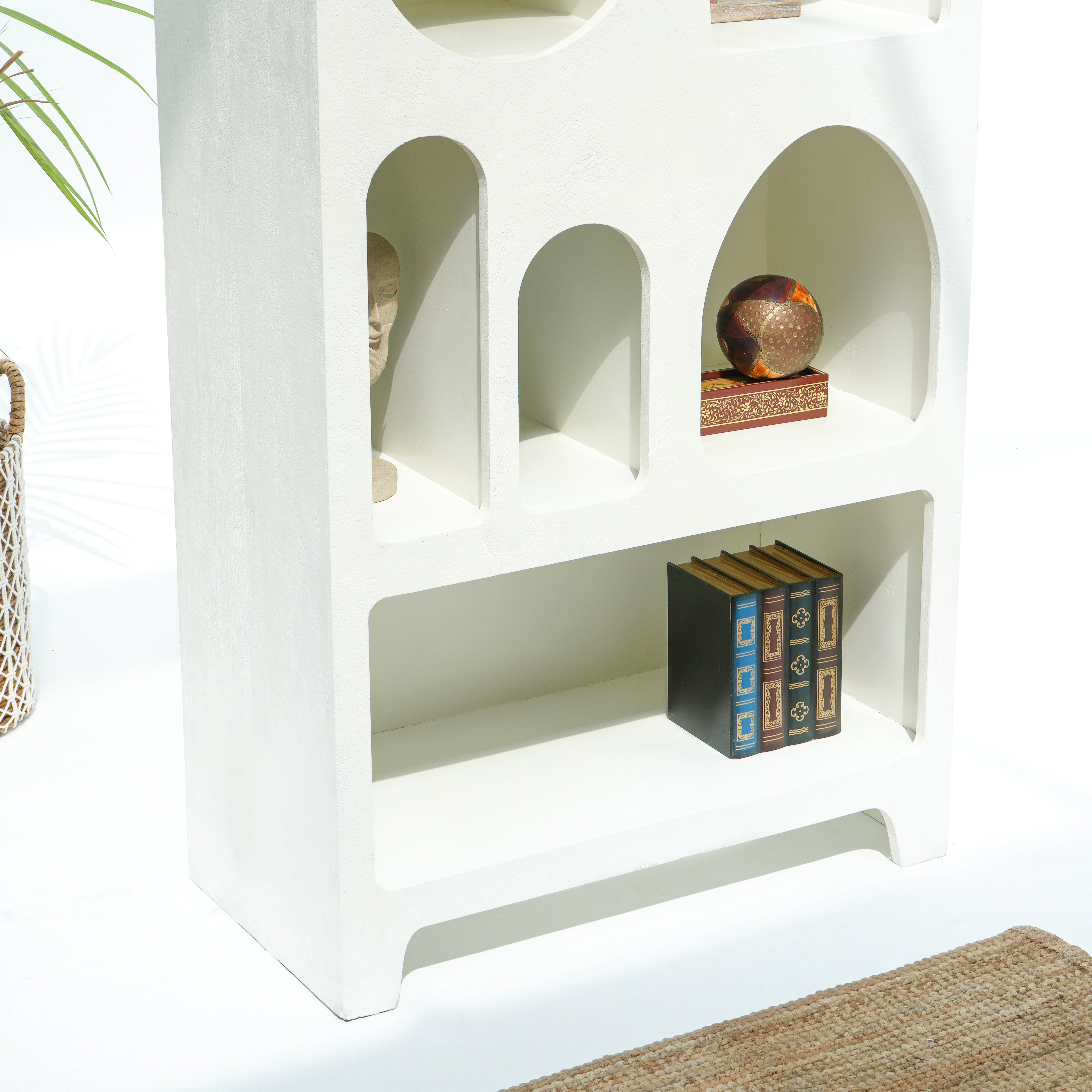 Warsaw White Open Bookshelf