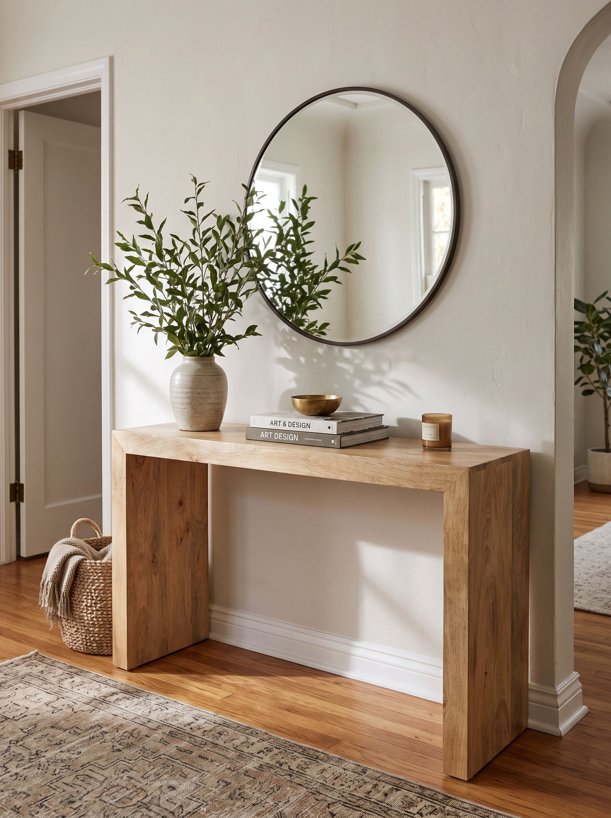 Holvera Wooden Holo Console Table Art and craft furniture
