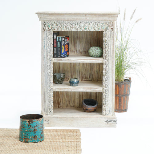 RUSTIC LUXE WOODEN BOOKSHELF