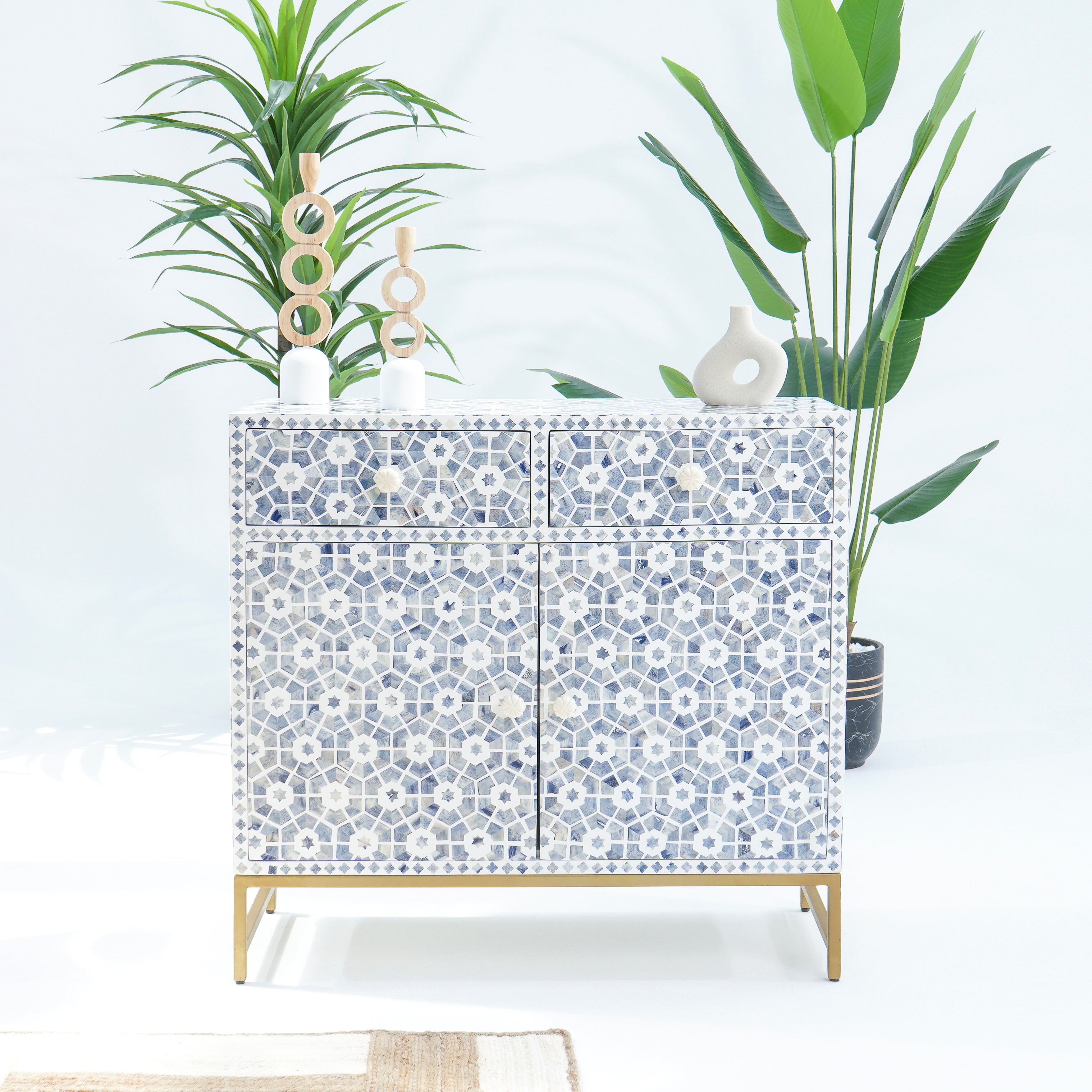 INLAY TWO DRAWER- DOOR SIDE BOARD