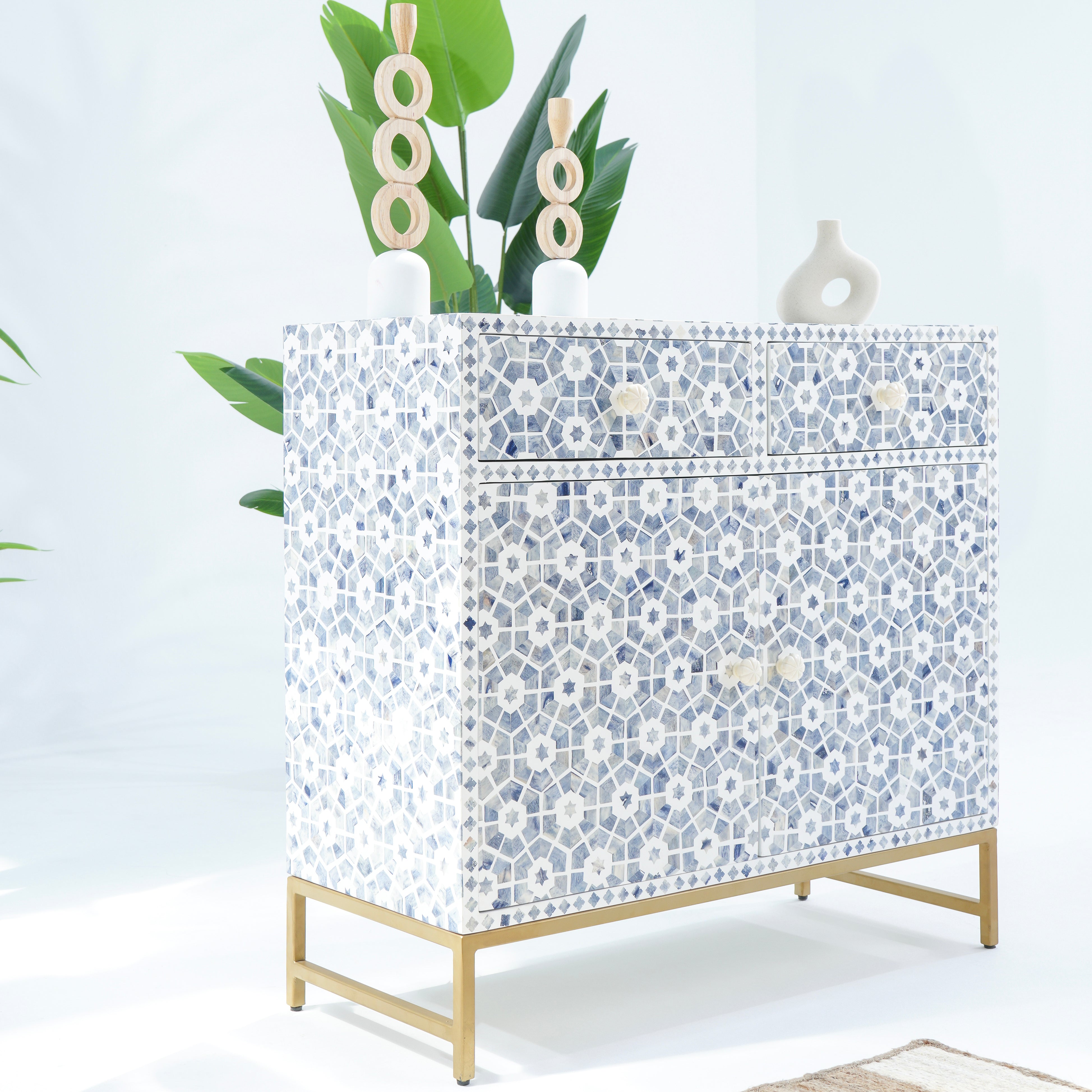 INLAY TWO DRAWER- DOOR SIDE BOARD