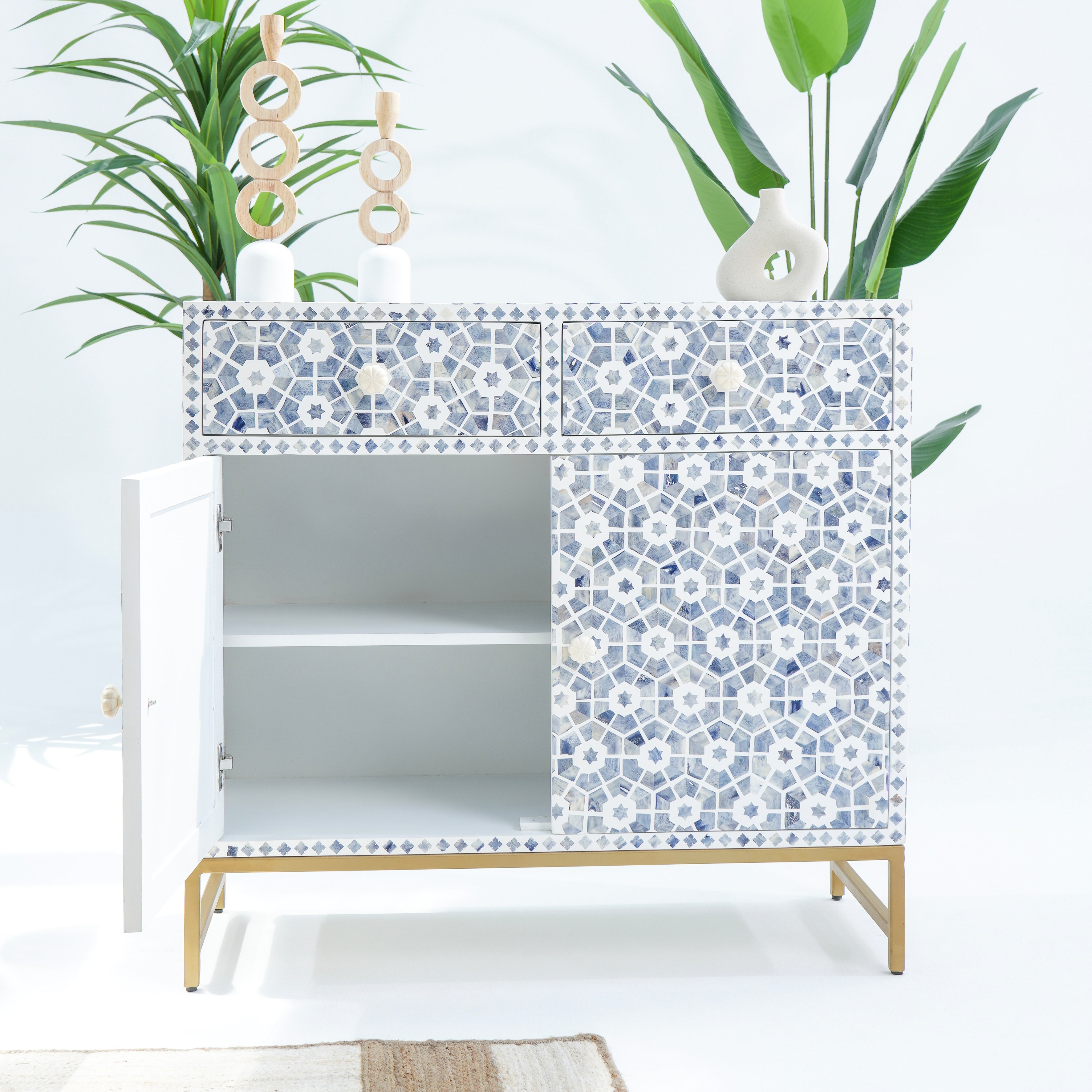INLAY TWO DRAWER- DOOR SIDE BOARD