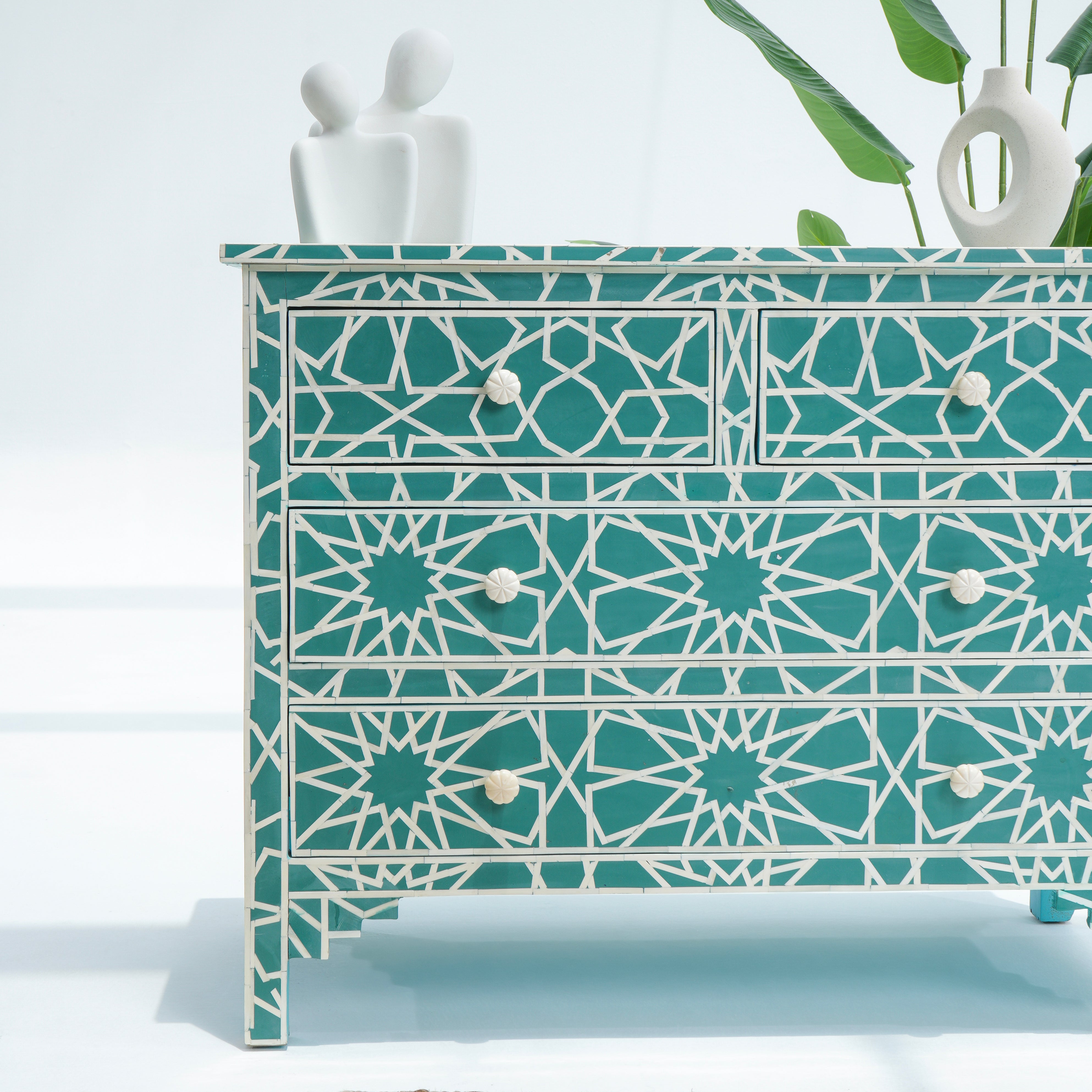 INLAYS 4 DRAWER CHEST OF DRAWER