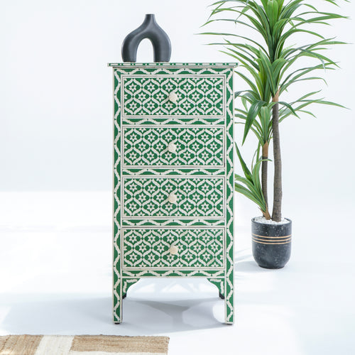 INLAY FOUR DRAWER CHEST OF DRAWER