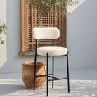 NUAGE WHITE FABRIC BAR CHAIR - Art and craft furniture 
