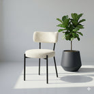 NUAGE WHITE FABRIC DINING CHAIR - Art and craft furniture 
