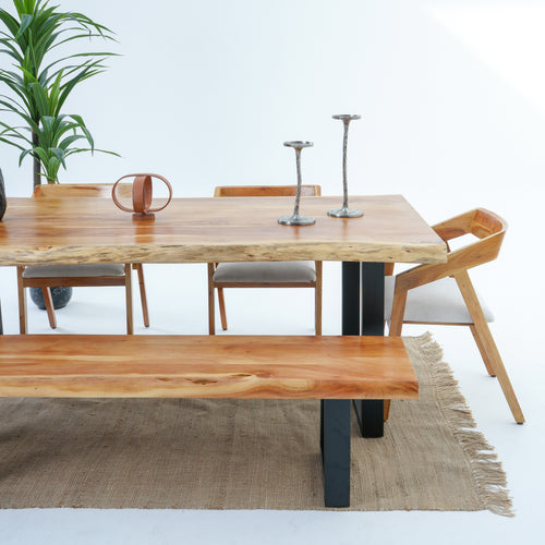 MAJESTY ACACIA LIVE EDGE DINING TABLE