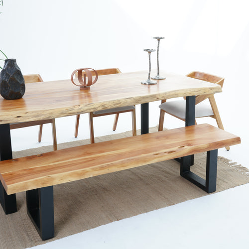 MAJESTY ACACIA LIVE EDGE DINING TABLE