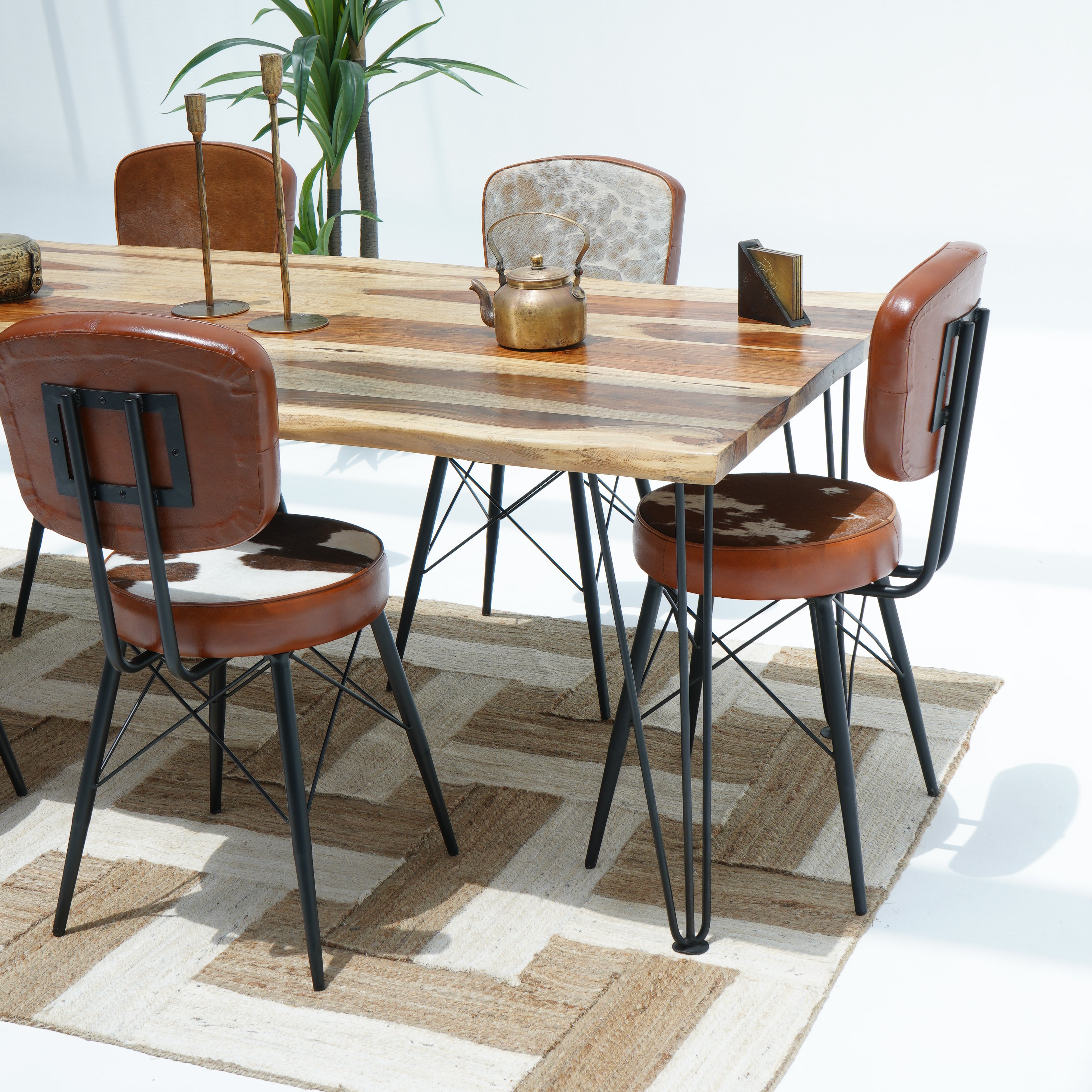 Athens Aura Rose Wood Dining Table