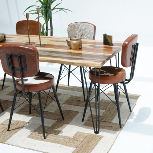 ATHENS AURA ROSE WOOD DINING TABLE