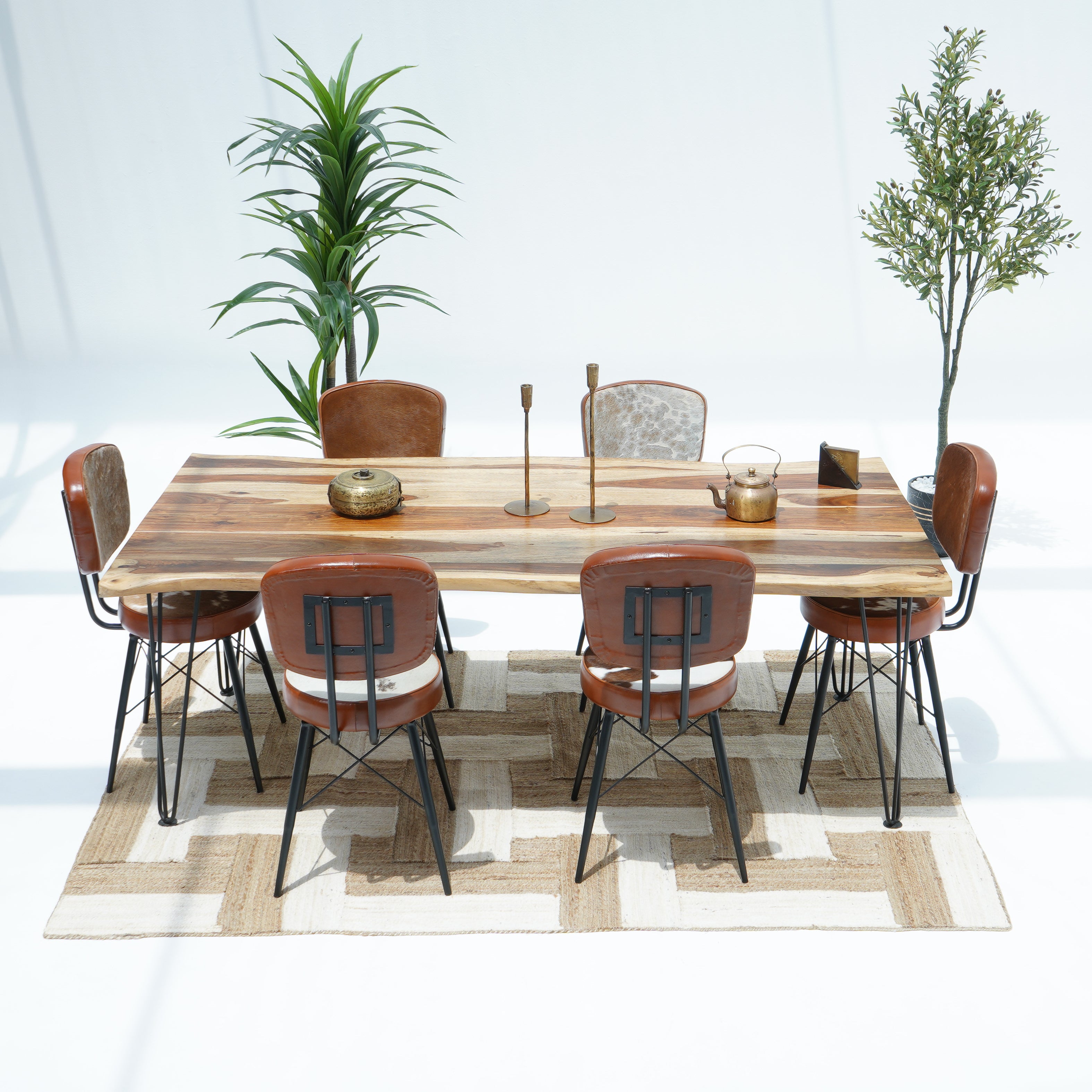 Athens Aura Rose Wood Dining Table