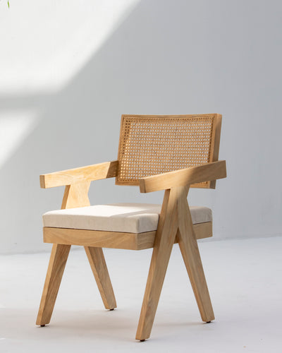 CANOVIA CANE CHAIR WITH ARMS