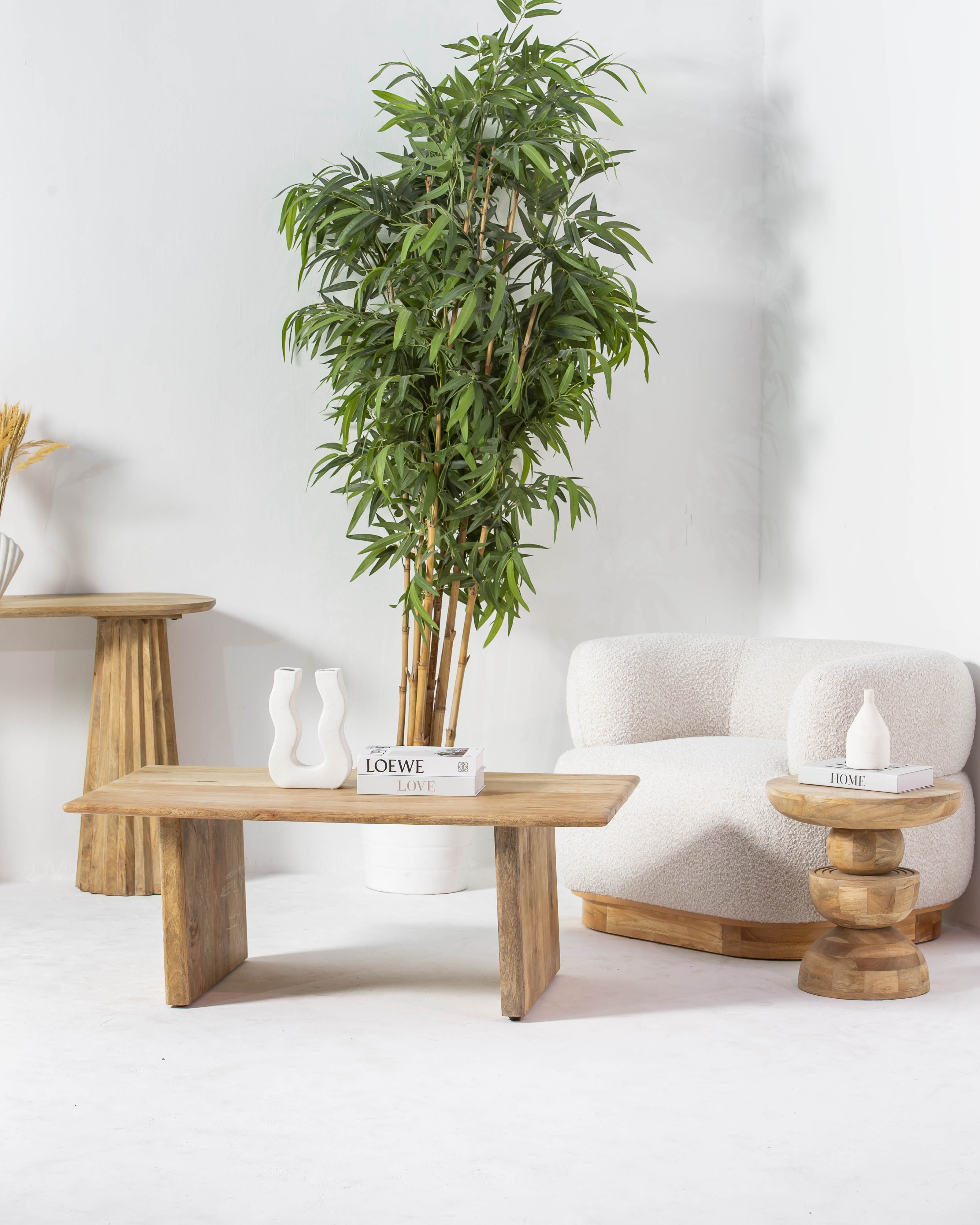 AUREVO WOODEN PLAN FINISH COFFEE TABLE