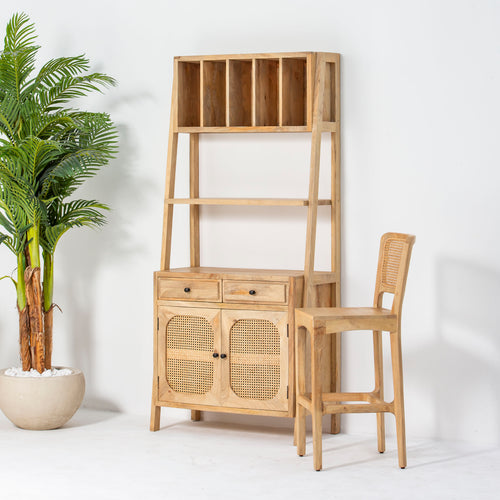 CANOVIA WOODEN TWO DRAWER TWO DOOR STANDING BAR