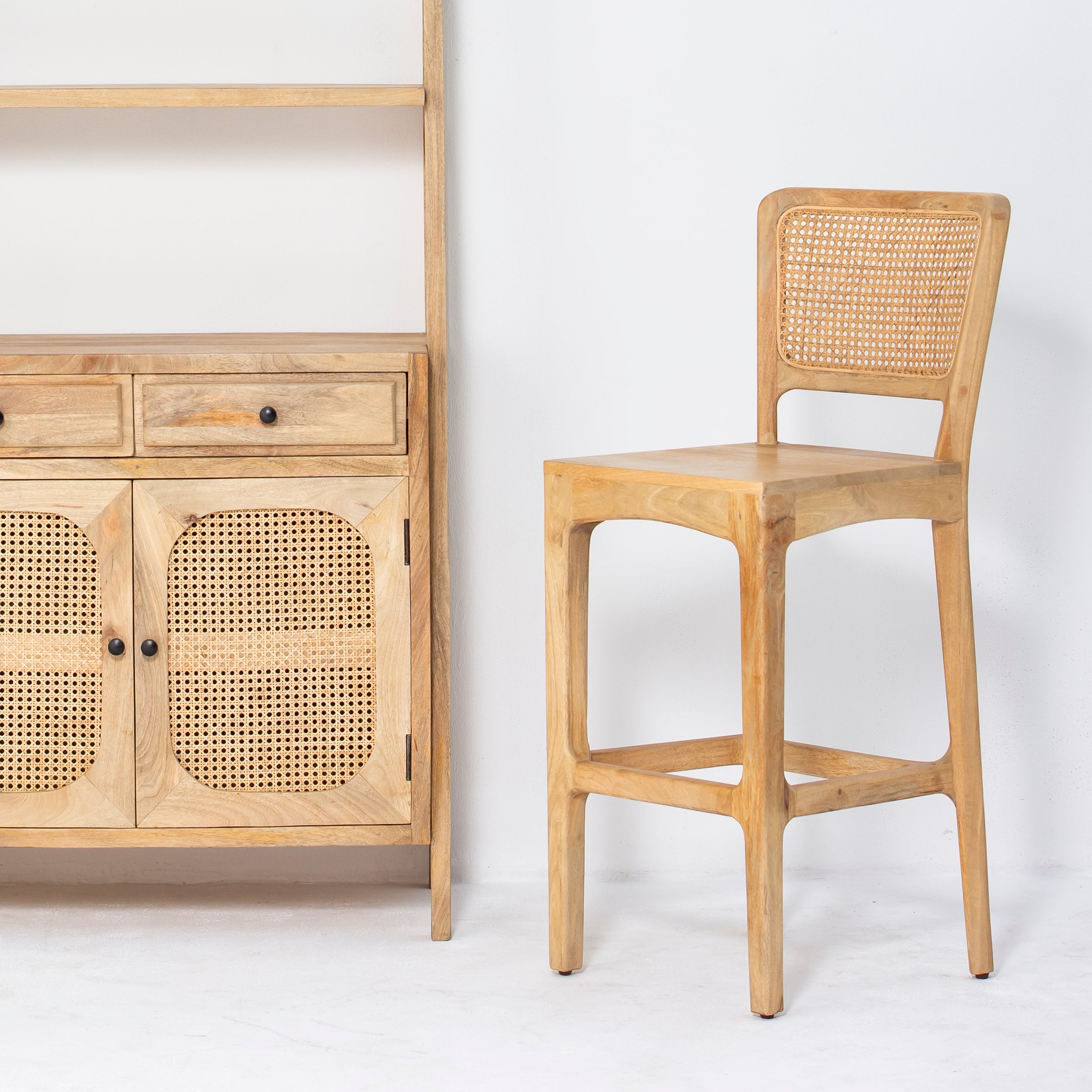 CANOVIA WOODEN TWO DRAWER TWO DOOR STANDING BAR