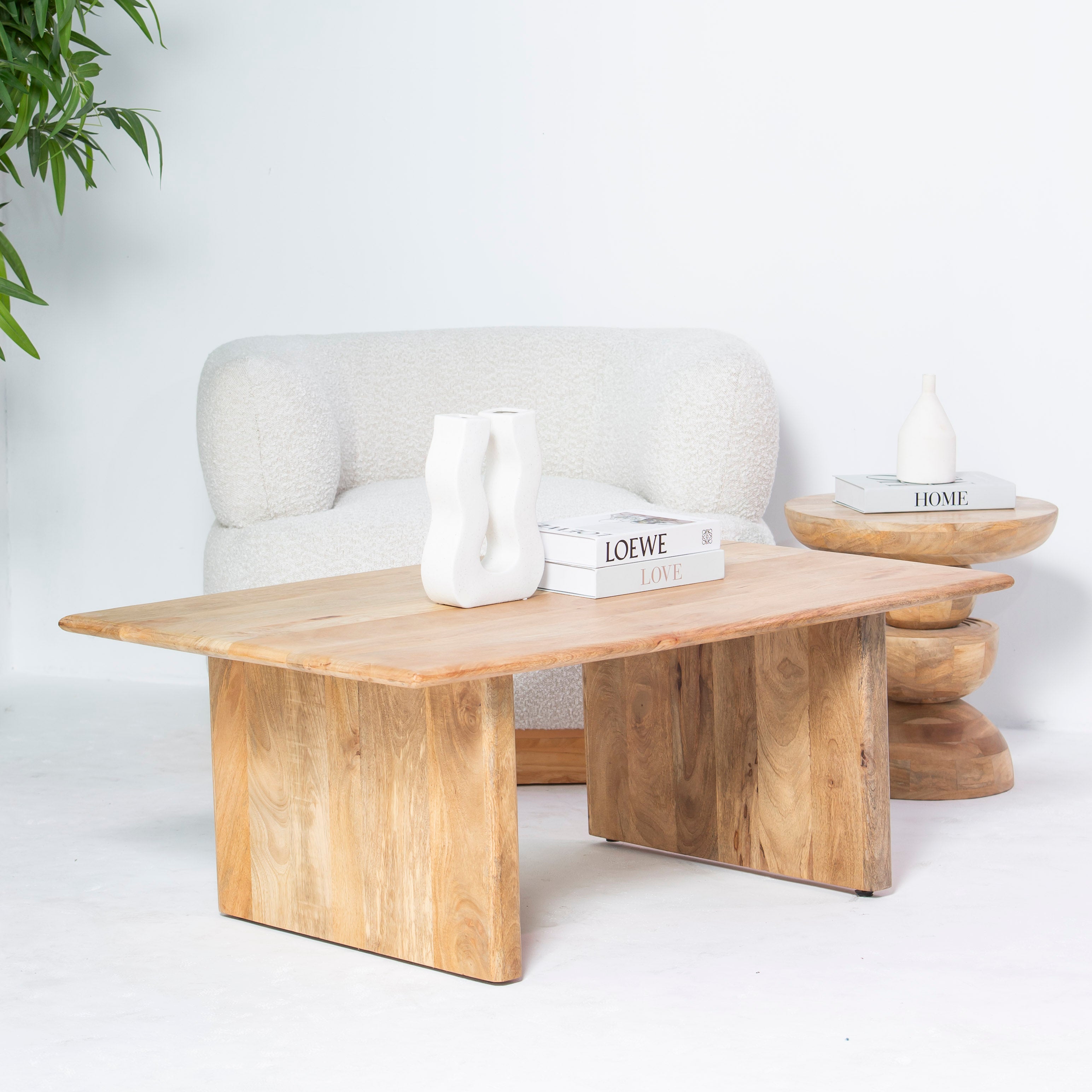 AUREVO WOODEN PLAN FINISH COFFEE TABLE