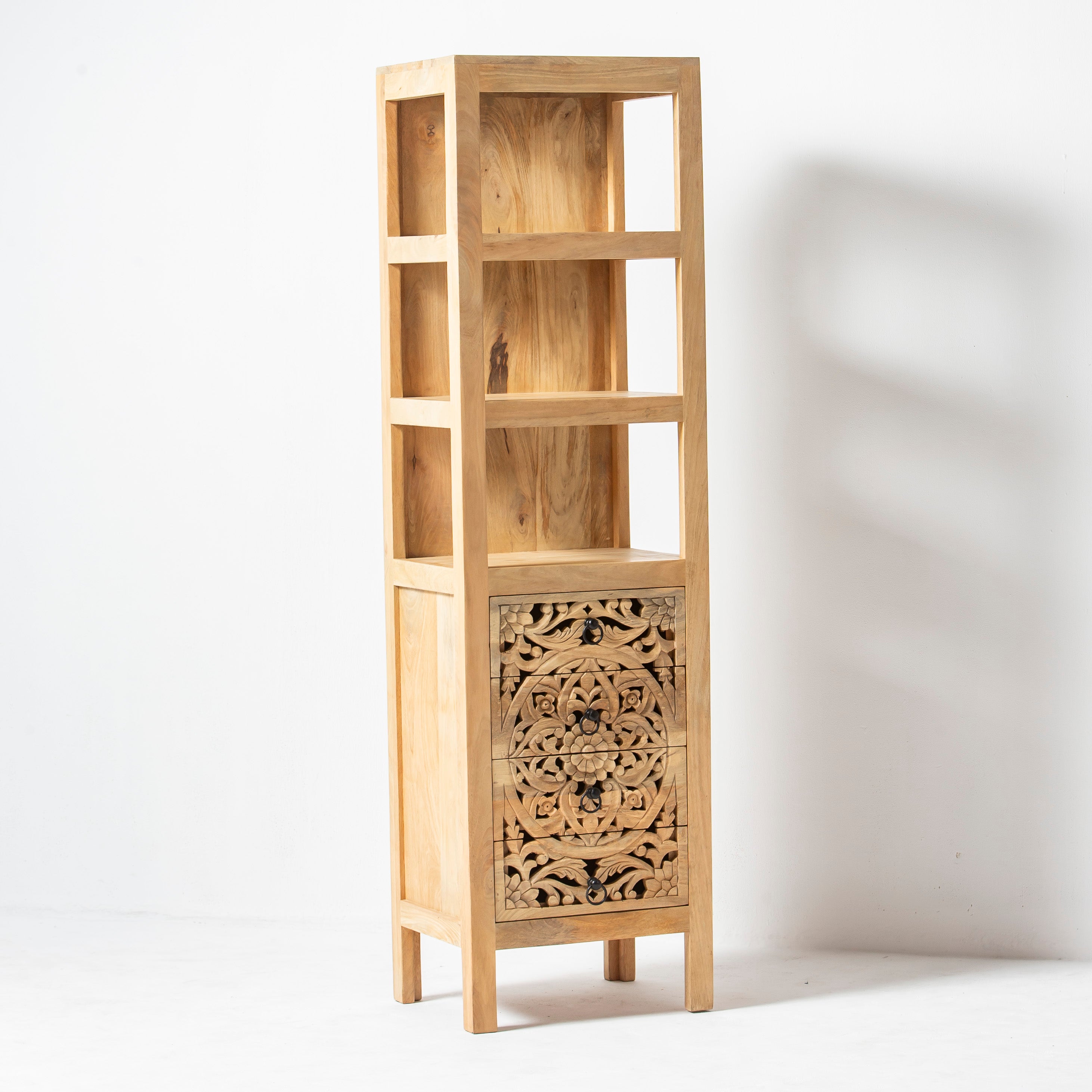 DABORA CARVING WOODEN BOOKSHELF