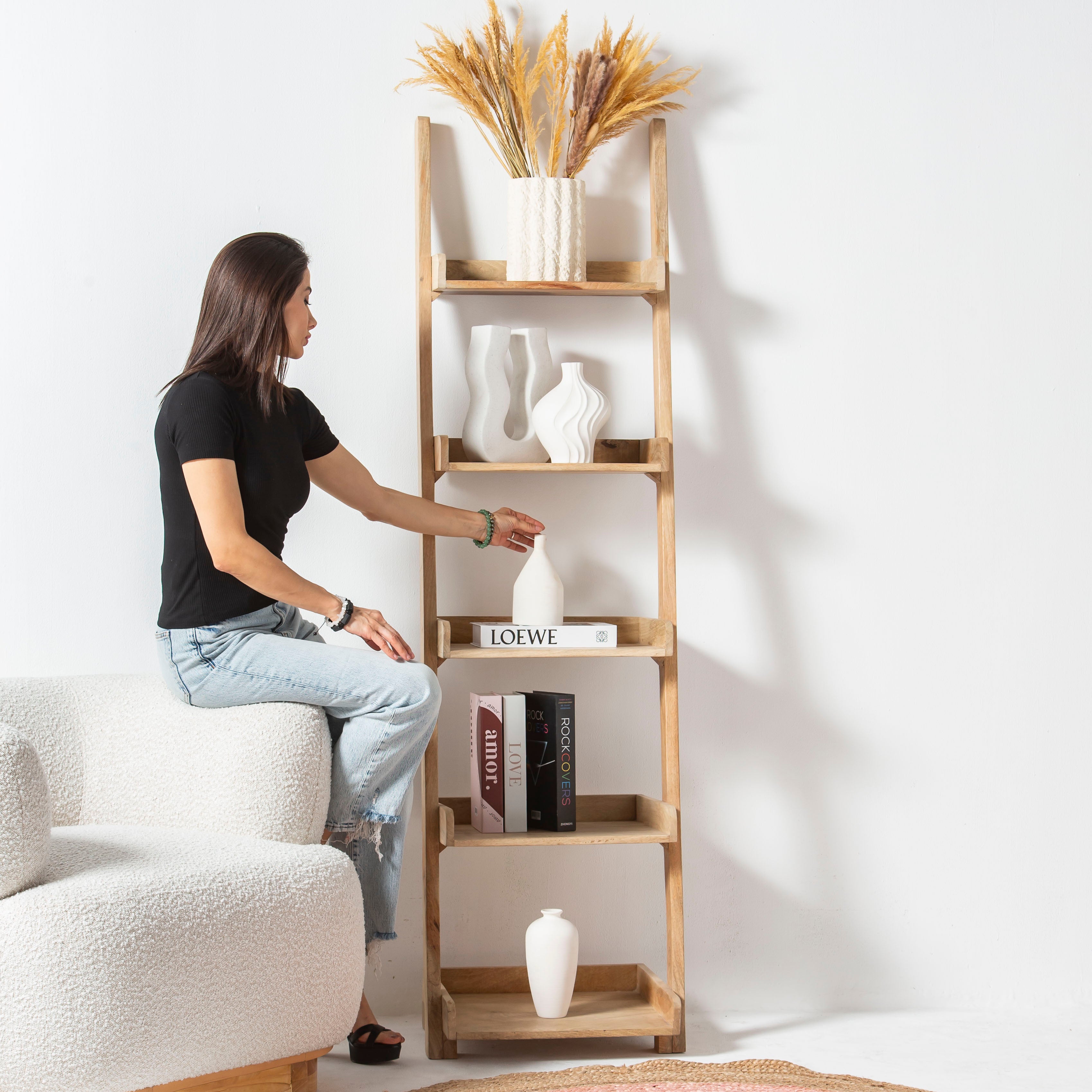 AUREVO WOODEN BOOKSHELF