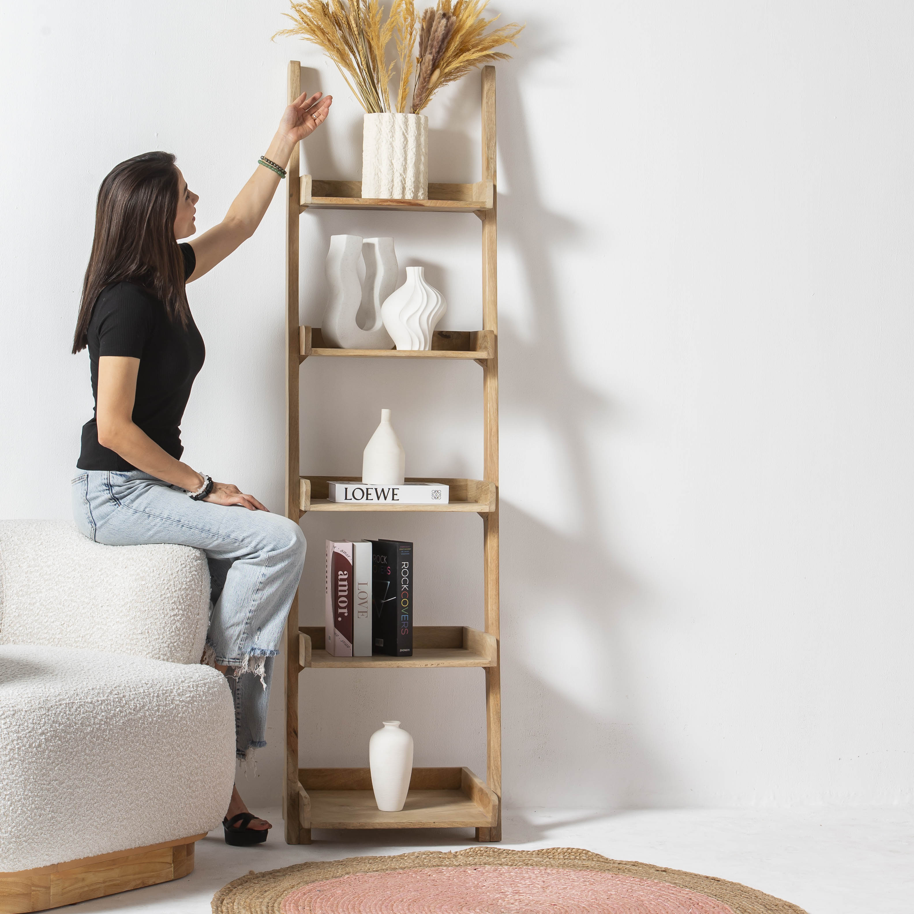 AUREVO WOODEN BOOKSHELF