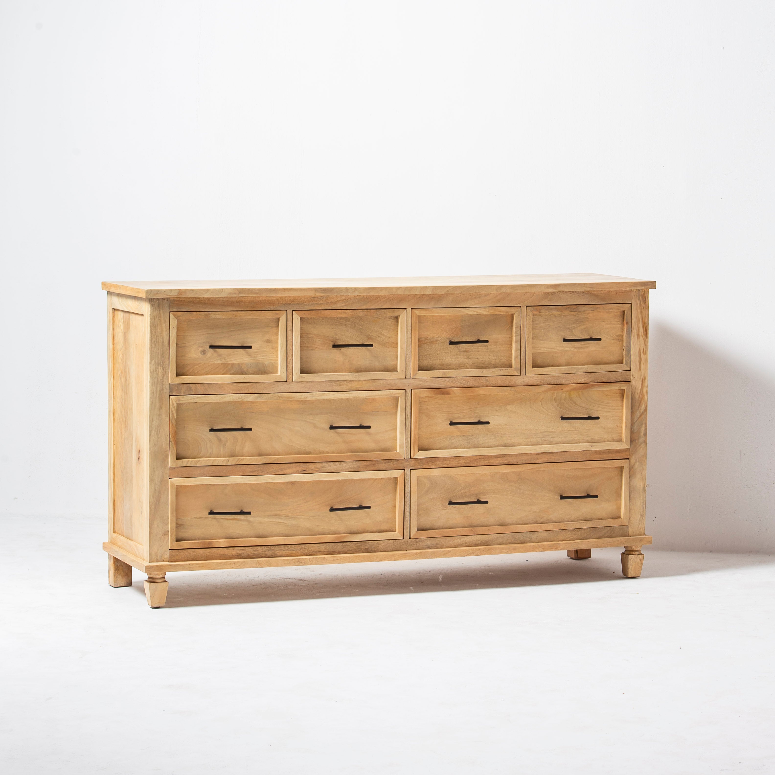 AUREVO EIGHT DRAWER PLAIN FINISH DRESSER