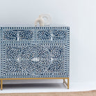 OCEANIC-BLUE MOTHER OF PEARL SIDEBOARD - Art and craft furniture 
