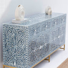 OCEANIC-BLUE MOTHER OF PEARL SIDEBOARD - Art and craft furniture 